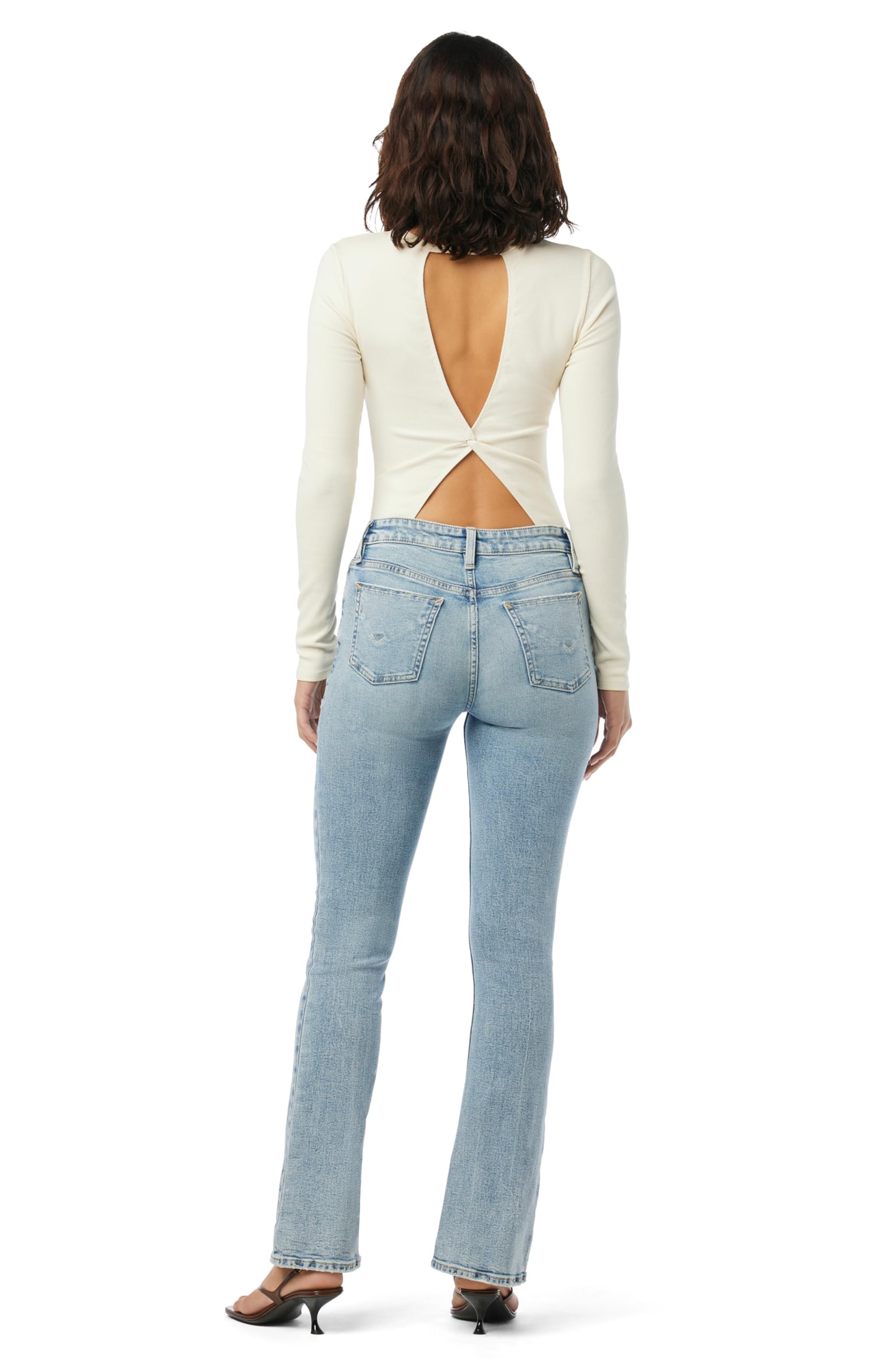 HUDSON Women's Barbara High-Rise Bootcut Jeans - Slim Fit Stretch Denim Pants for Casual Wear & Night Out