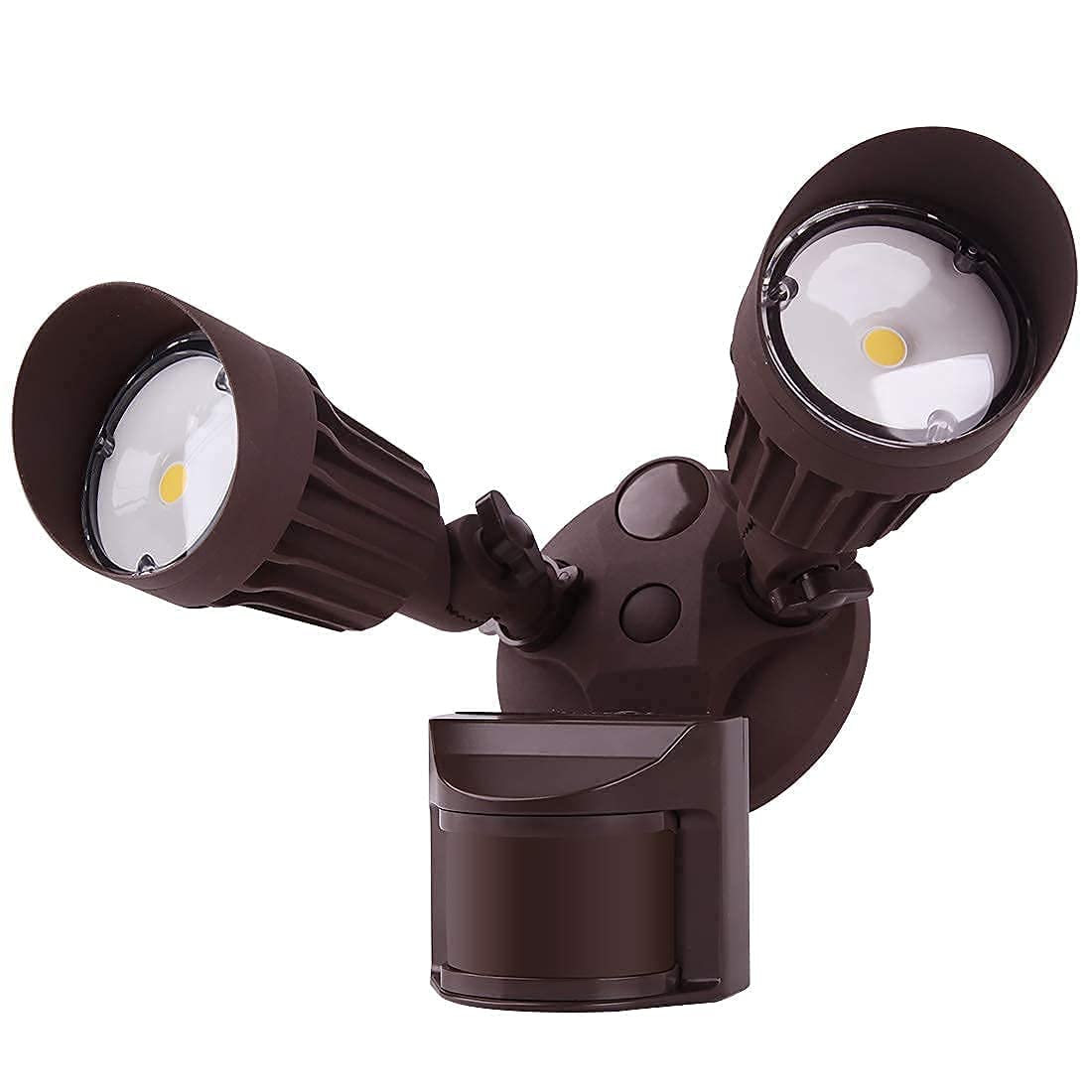JJC LED 2-Pack Safety Lights (20W 2000LM & 30W 3000LM, 5000K Daylight White) - IP65 Waterproof Motion Sensor Flood Lights for Outdoor Security, Garage, Yard, and Driveway Lighting