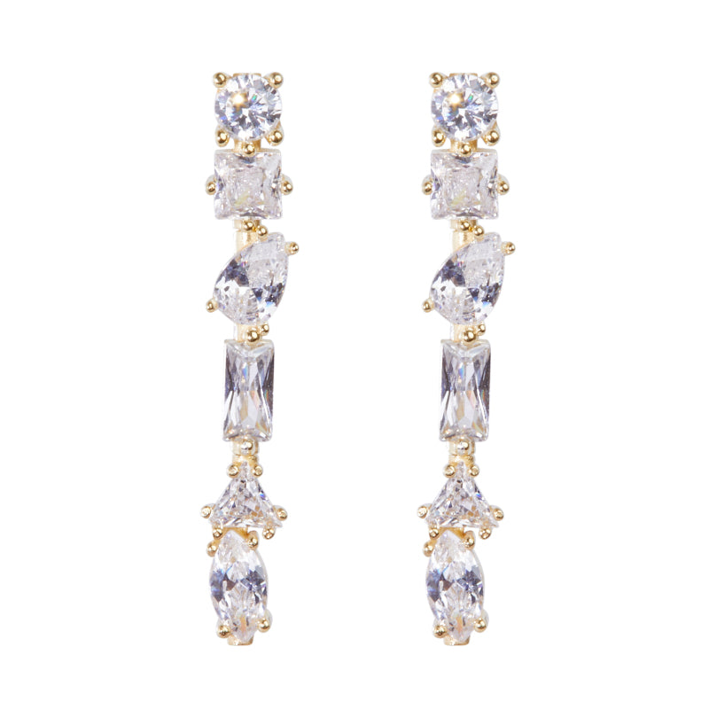Julie M Earrings - Elegant Dangle Earrings for Women, Sterling Silver Jewelry Gift for Her | Perfect for Parties, Weddings & Everyday Wear