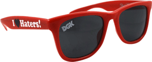 DGK Haters Shades Red Sunglasses - Polarized UV Protection for Men & Women - Stylish Streetwear Accessory for Outdoor Activities, Beach, and Driving