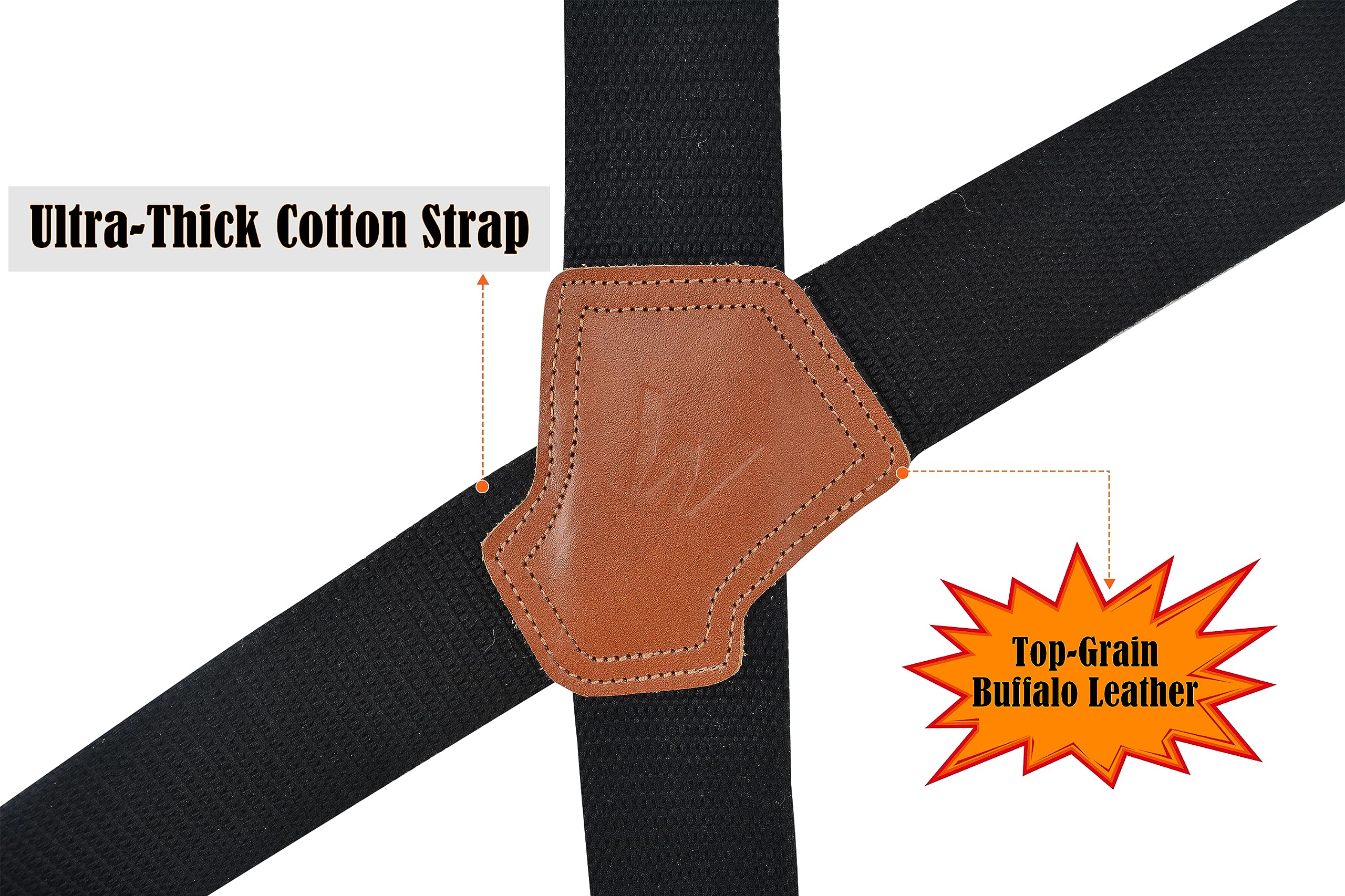 WELKINLAND Lightweight Tool Belt Suspenders - Durable Leather Construction for Men | Perfect for Construction, Carpentry & DIY Projects