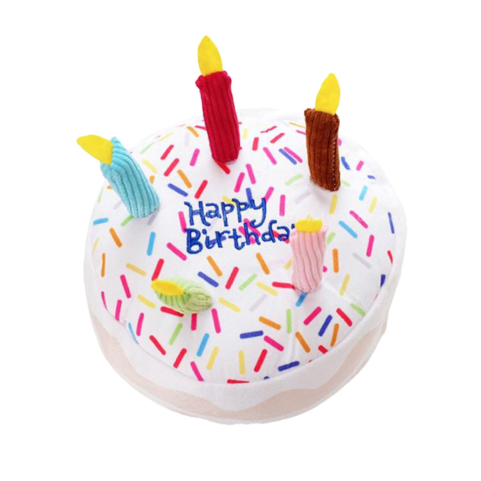 Soft Plush Dog Toy - Interactive Chew Toy for Puppies & Dogs, Candle Cupcake Design for Play & Exercise, Perfect for Birthday Gifts & Training (Ideal for Indoor Play & Teething Puppies)