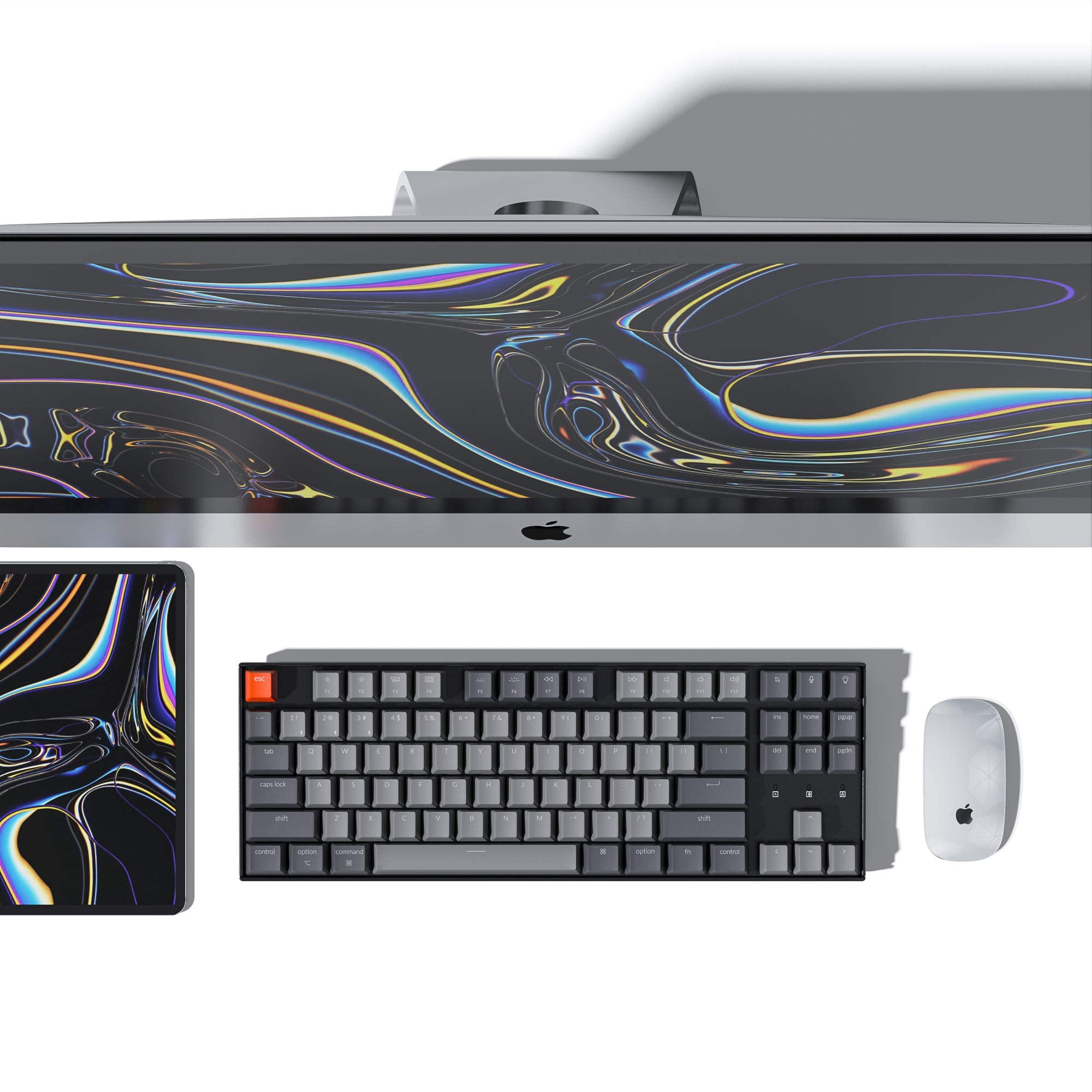 Keychron K8 Wireless Mechanical Keyboard - Tenkeyless, RGB Backlit, Bluetooth 5.1, USB-C Wired, Gateron G Pro Red Switches - Compatible with Mac & Windows PC - Perfect for Gaming, Coding & Office Work