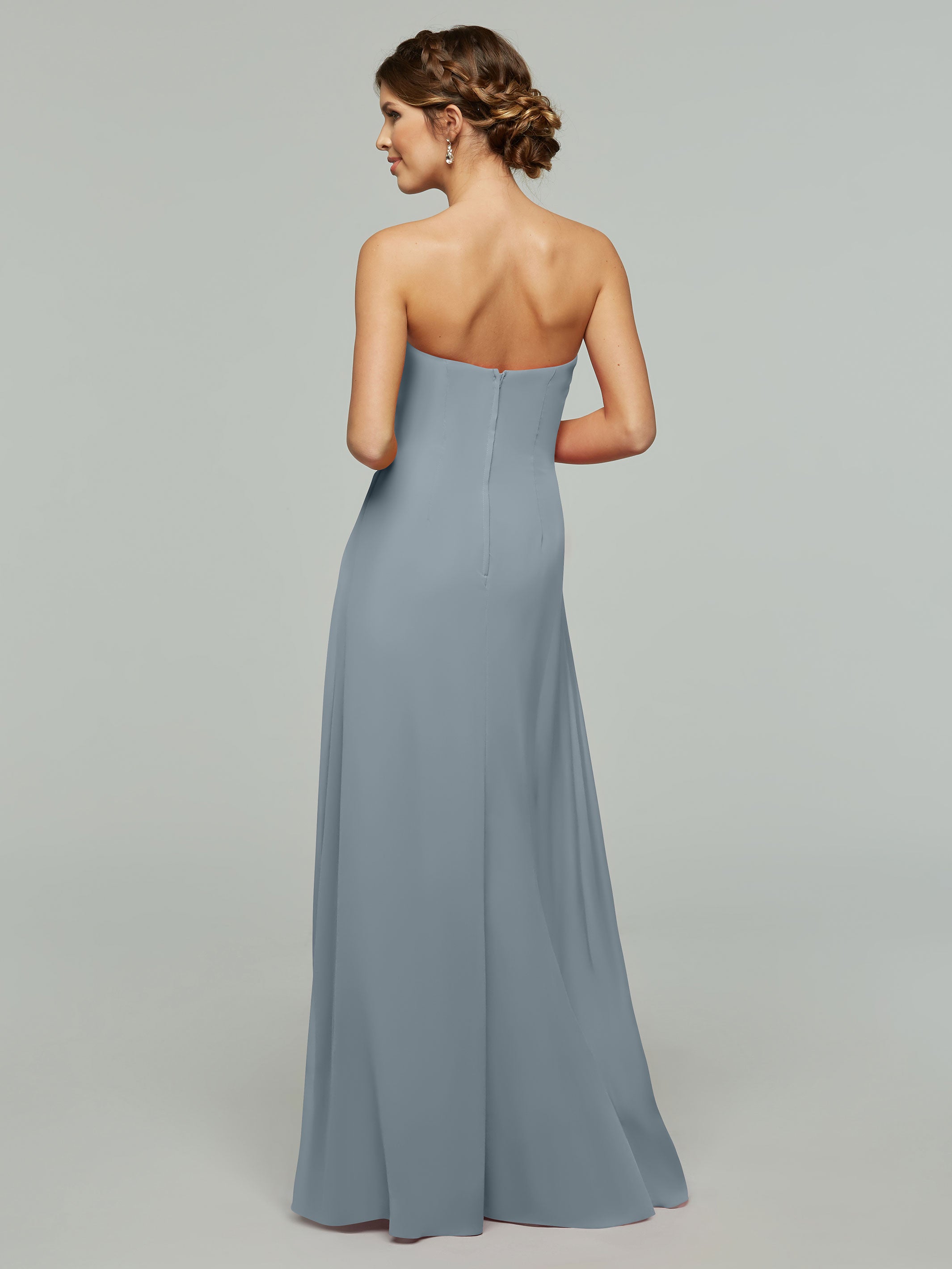 Elegant 80046 Chiffon Sheath Bridesmaid Dress with Sweetheart Neckline - Perfect for Weddings, Formal Events & Special Occasions