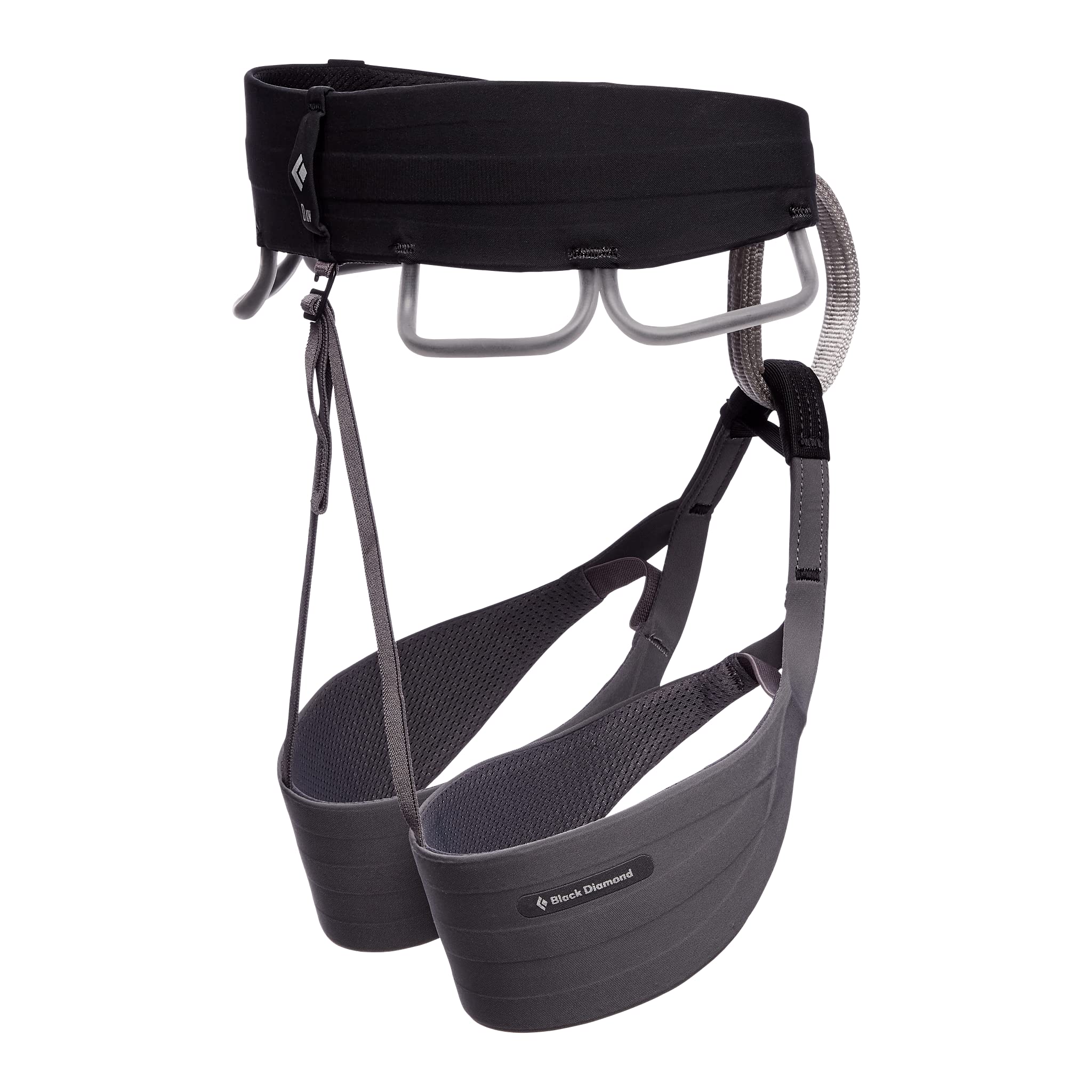 Black Diamond Men's Solution Rock Climbing Harness - X-Small Granite for Indoor & Outdoor Climbing Adventures