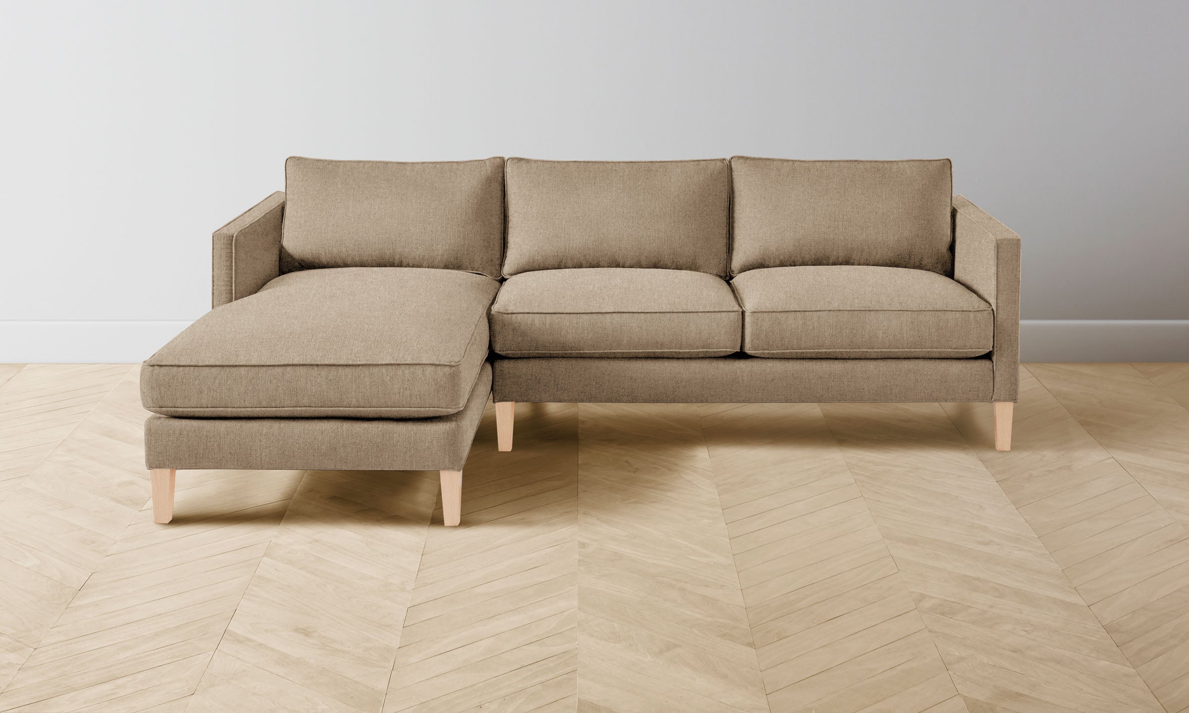 Premium Crosby Sectional Sofa - Italian Brushed Wool Upholstery with Fox Fur Accents | Luxury Living Room Furniture for Modern Homes & Cozy Family Gatherings