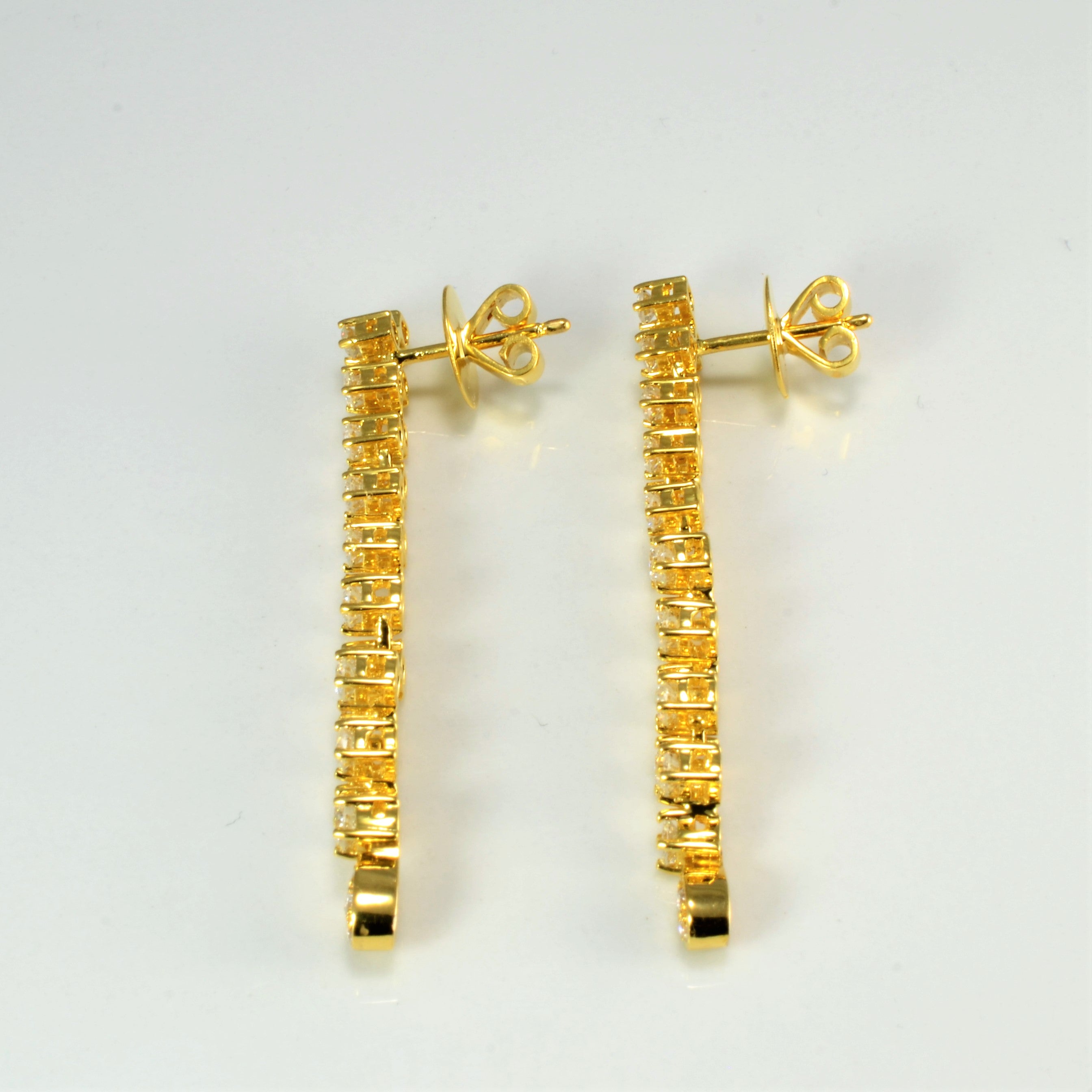 Multi Prong Diamond Hanging Earrings | 2.25 Carat Total Weight (CTW) | Elegant Dangling Earrings for Women | Perfect for Weddings, Parties & Special Occasions