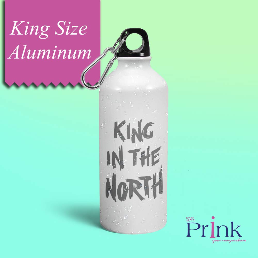 Prink King In The North Printed 600ml Water Bottle | Insulated Stainless Steel Sipper Bottle | Game of Thrones GOT Inspired Drinkware | Perfect for Office, Gym & Outdoor Adventures