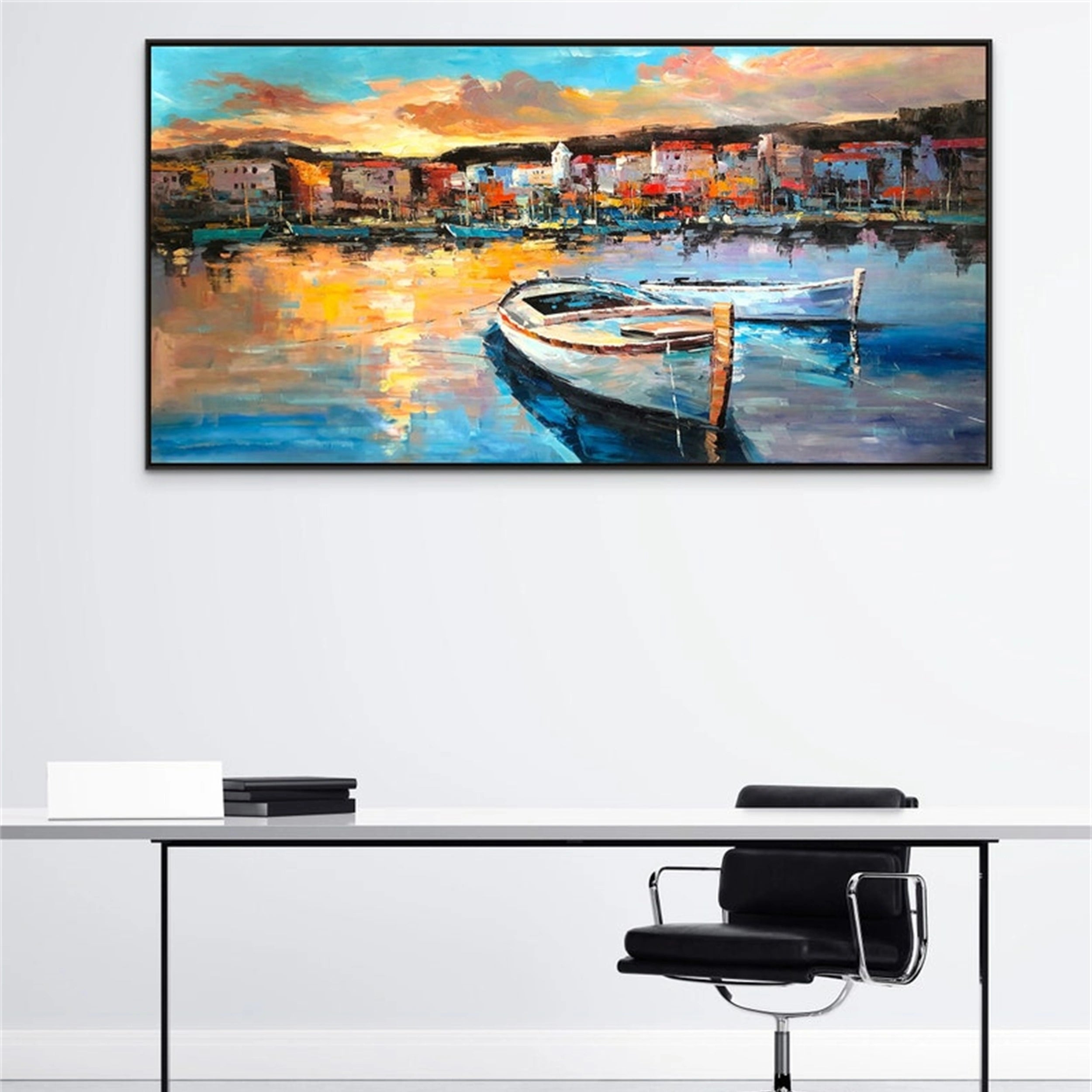 Urban Landscape Painting #UL 031 - Modern Cityscape Wall Art for Home & Office Decor | Perfect for Living Room, Bedroom or Workspace