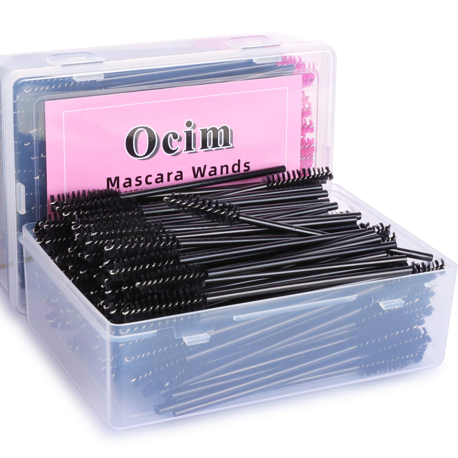 200Pcs Black Spoolie Brushes - Professional Mascara Wands & Brow Spoolies for Eyelash Extensions, Eyebrow Grooming - Perfect for Salon, Home Makeup & Beauty Kits