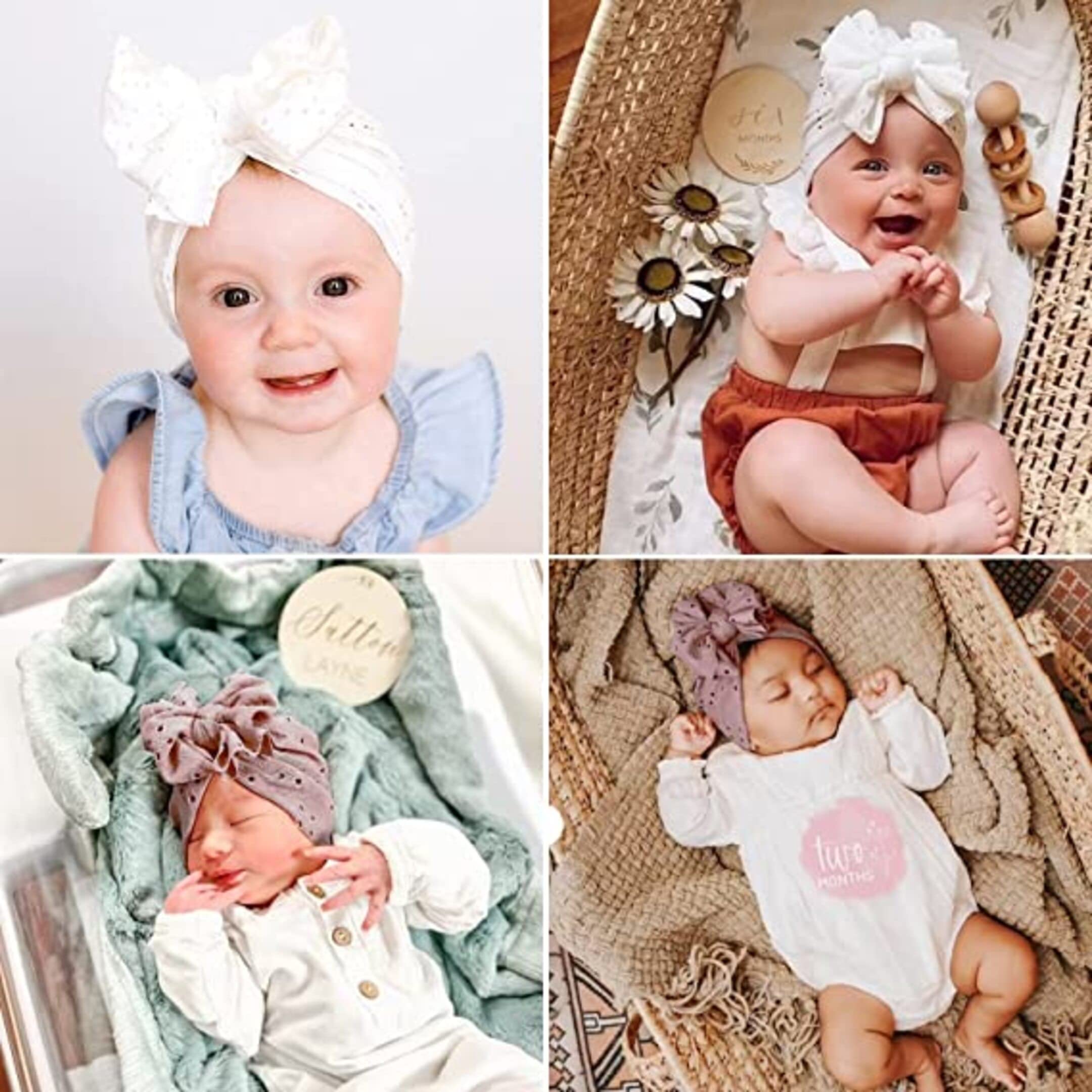 Premium Soft Stretchable Bow Headband for Baby & Girls - RedChimes Designer Hair Accessory (Pink, Style-2) | Perfect for Everyday Wear, Parties & Photo Shoots