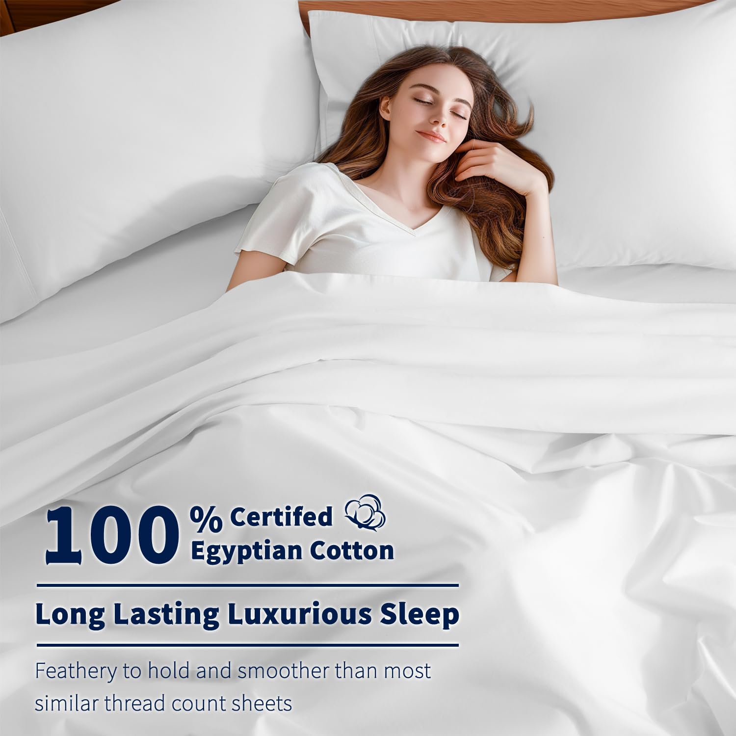 Luxury 100% Egyptian Cotton King Size Sheet Set - 600 Thread Count 5-Star Hotel Quality Bedding, Breathable & Cooling Deep Pocket (16