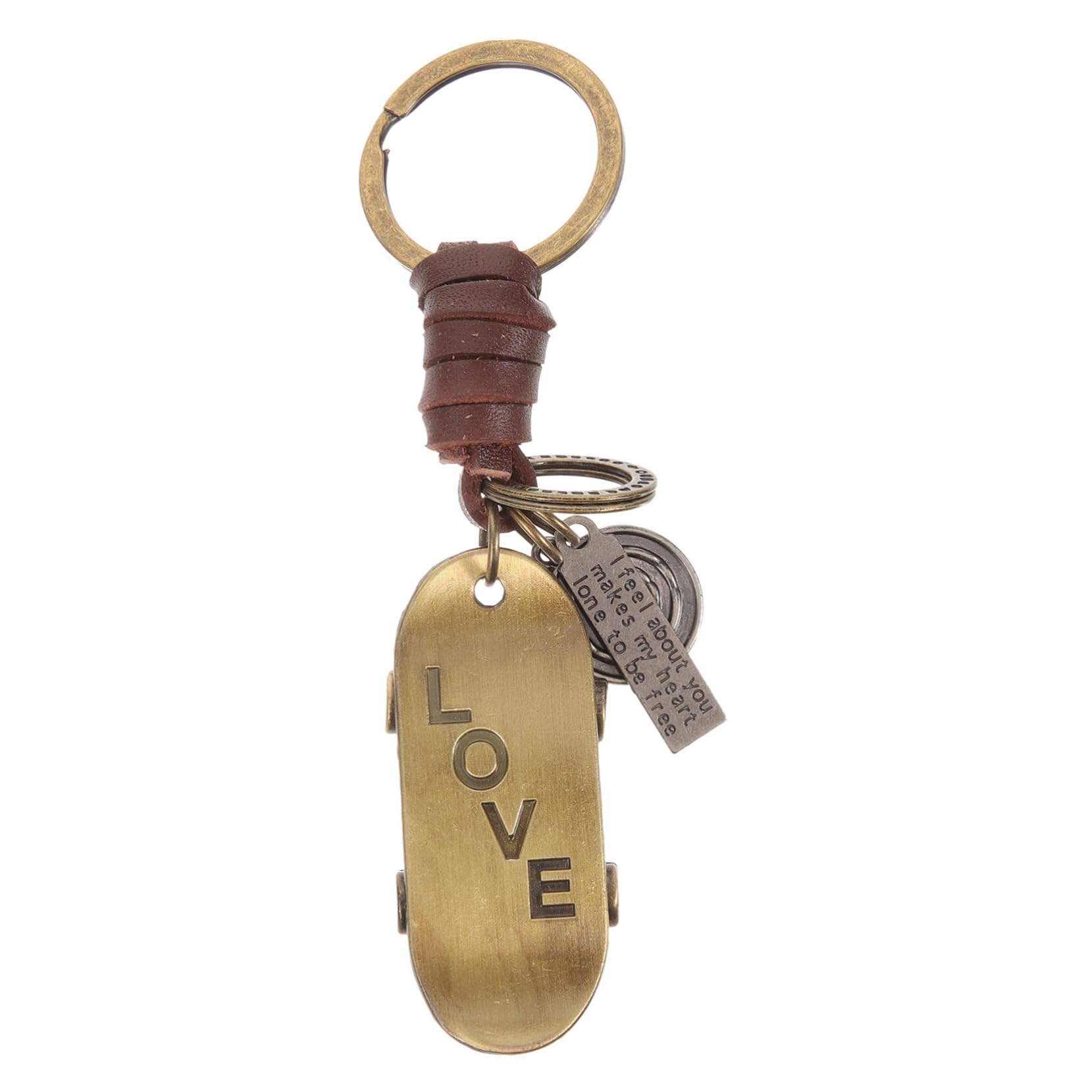 WHAMVOX Skateboard Keychains - Creative Adorable Vintage Skateboard Key Rings for Boarders and Collectors