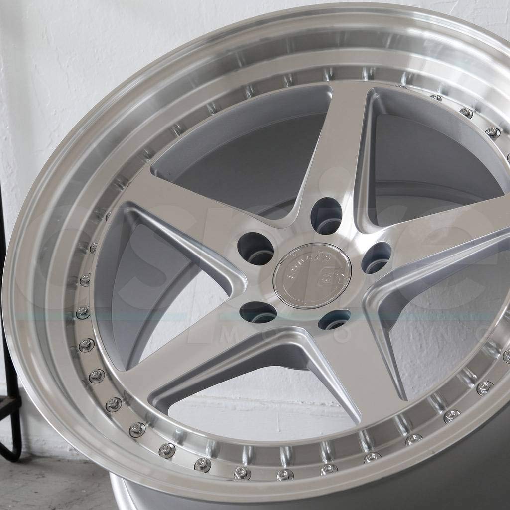Aodhan DS-05 Custom Alloy Wheels 19x11 5x114.3 Bolt Pattern +22 Offset 73.1mm Hub - Silver Machined Face Rims for Performance Cars & Luxury Vehicles