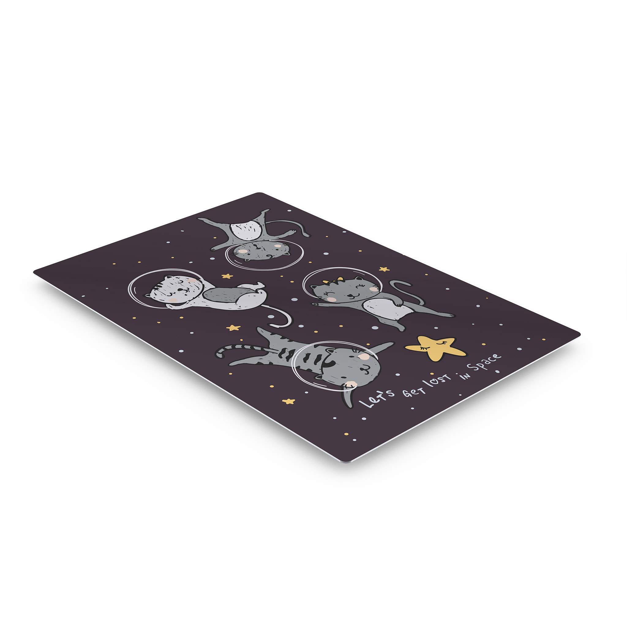 Astronaut Cats in Space Metal Wall Art - 12x8 Inch Kids Room Decor, Nursery Decor, Baby Room Wall Art | Unique Space-Themed Home Decor for Children's Bedroom & Playroom | Made in USA