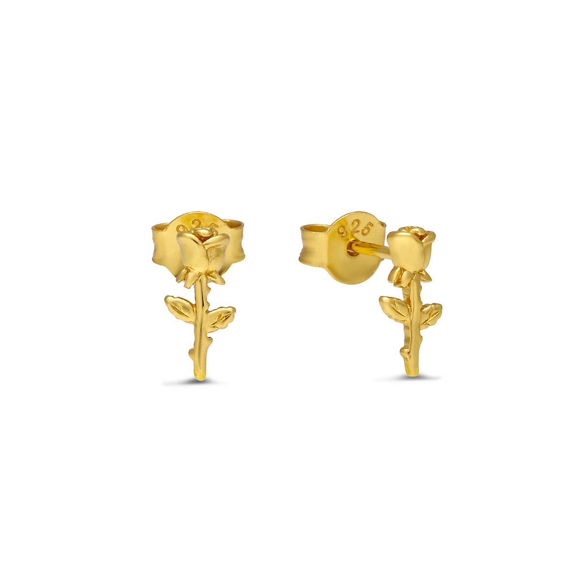 Enchanted Rose Gold Stud Earrings for Women - Elegant Floral Jewelry Gift for Valentine's Day, Anniversary & Special Occasions