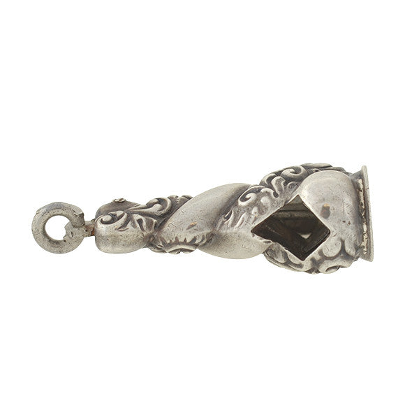 Victorian Sterling Silver Repousse Cigar Cutter - Antique Collectible for Cigar Aficionados & Luxury Gifts - Perfect for Smoking Lounges, Gentleman's Clubs & Special Occasions