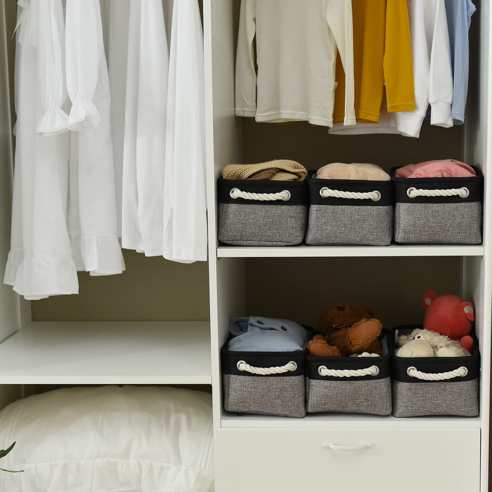 Fabric Storage Cubes with Handles - 11.8