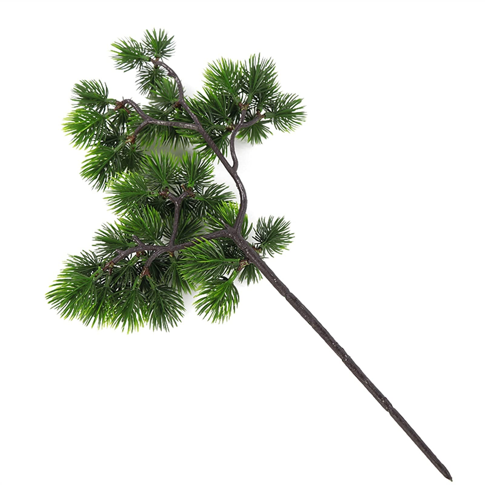 40cm Artificial Pine Branch with Green Leaves - Fake Flower for Home Decoration, Bonsai Accessories, and Welcoming Displays | Perfect for Living Room, Office, and Wedding Centerpieces