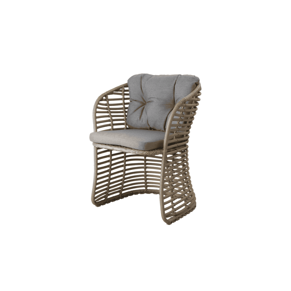 Outdoor Wicker Dining Chairs Set of 2 - Patio Furniture for Garden, Poolside, and Backyard - Weather-Resistant Rattan Chairs with Cushions