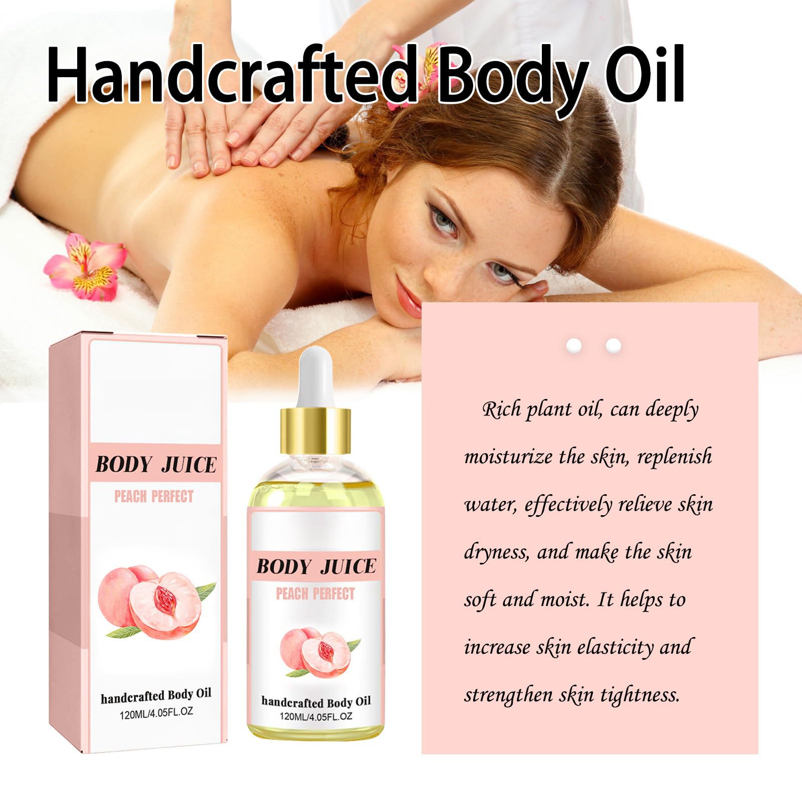 Vanilla Scented Body Oil for Dry Skin - Moisturizing & Hydrating Pheromone Body Juice Oil - Perfect for Massage, Aromatherapy & Daily Skincare Routine