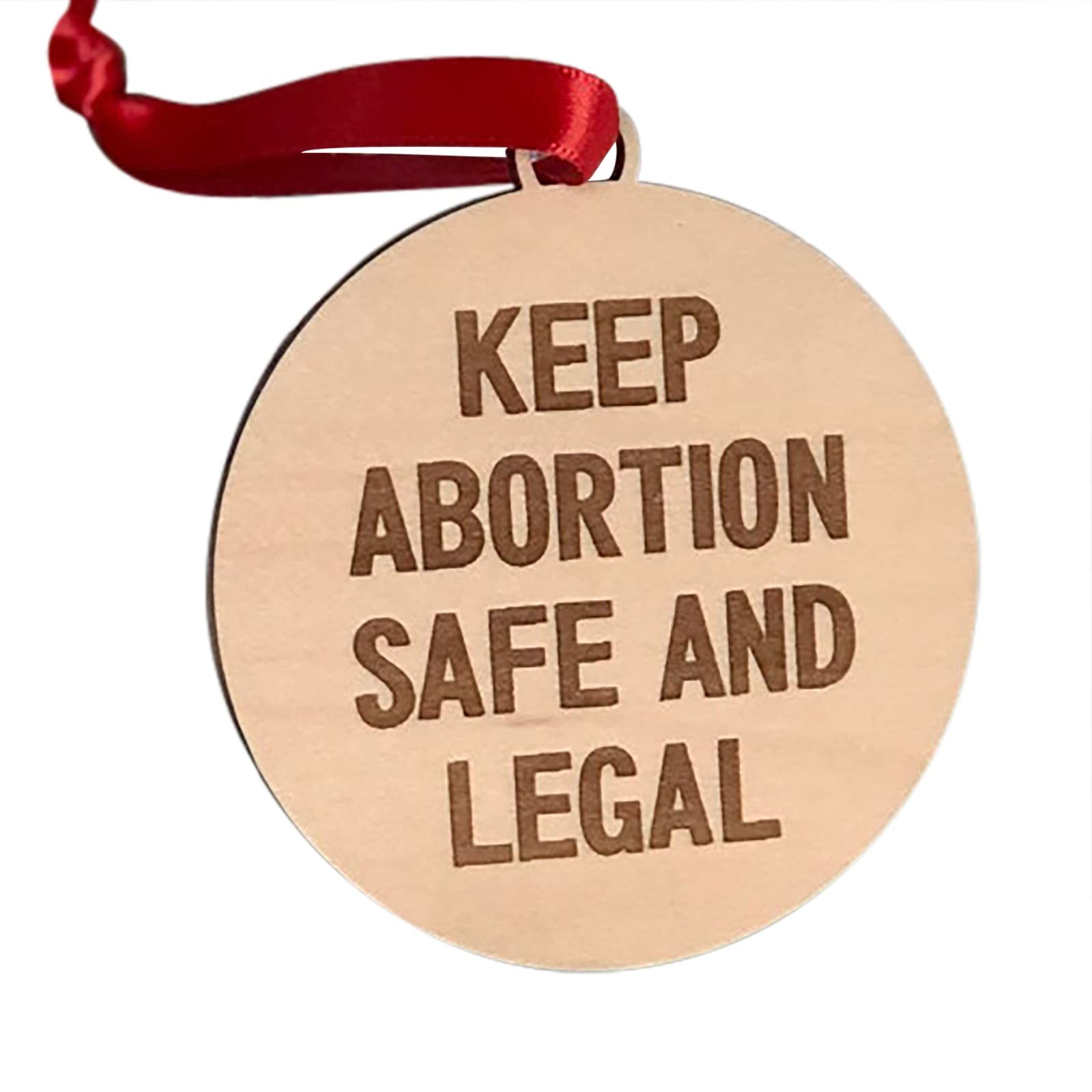 Jolincc 6 Inch Silver Christmas Ornament Balls - Wooden Pendant Jewelry with Feminist & Reproductive Rights Design - My Body My Choice Holiday Decor for Tree - Perfect for Christmas, Valentine's Day & Women's Empowerment Gifts