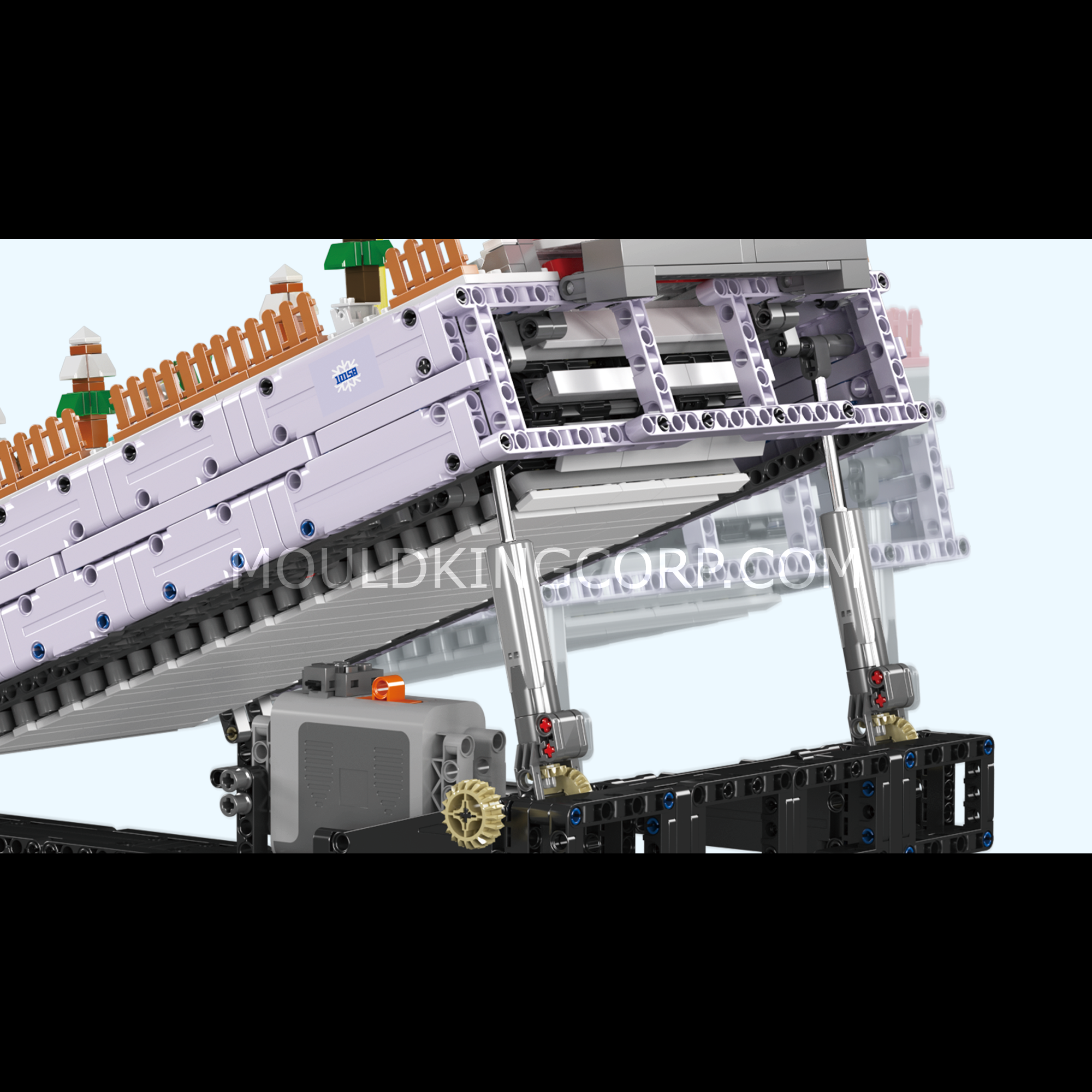 Mould King 10158 Ski Resort Building Set - 2,181 Piece Winter Village Model Kit for Adults & Kids | Perfect for Holiday Decor, Christmas Display & LEGO® Compatible Building Blocks Collection