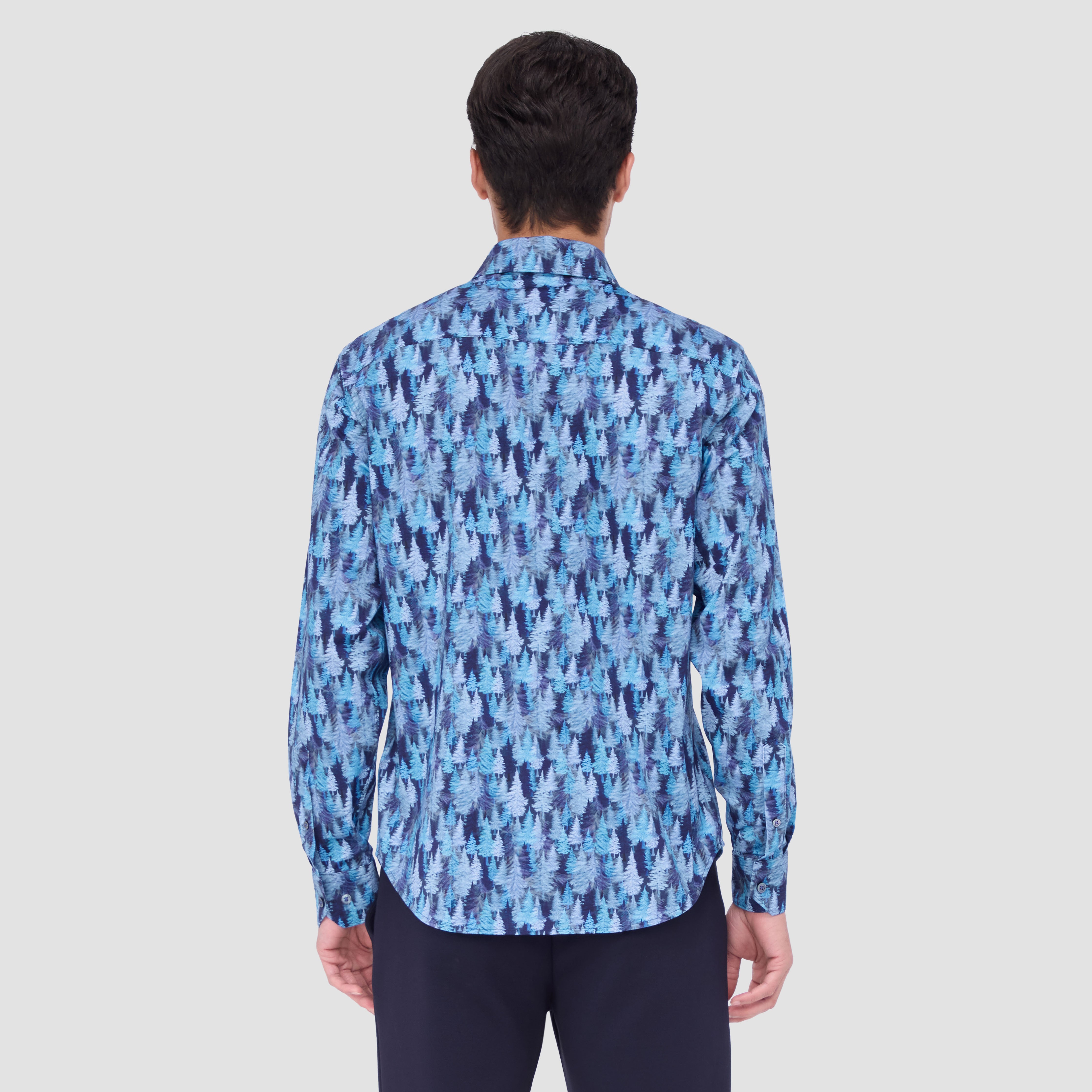 James Forest Print Cotton Shirt for Men - Comfortable Casual Button Down Shirt with Nature Design - Perfect for Outdoor Adventures, Camping & Hiking Trips
