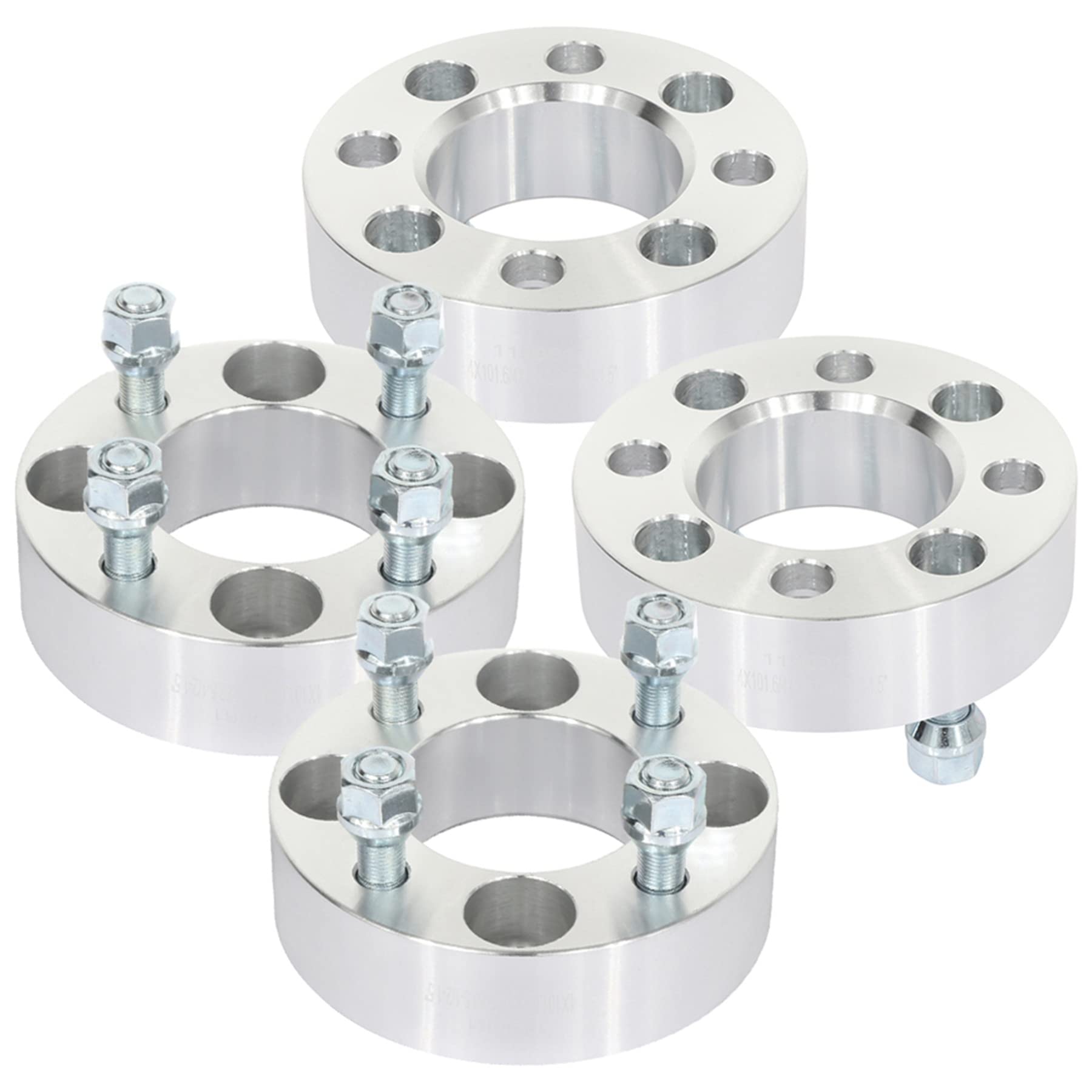 SCITOO 4PCS 4x101.6mm 1.5 Inch Wheel Spacers Adapters for EZGO & Club Car Golf Carts - 4 Lug 68.5mm Hub Bore, 1/2