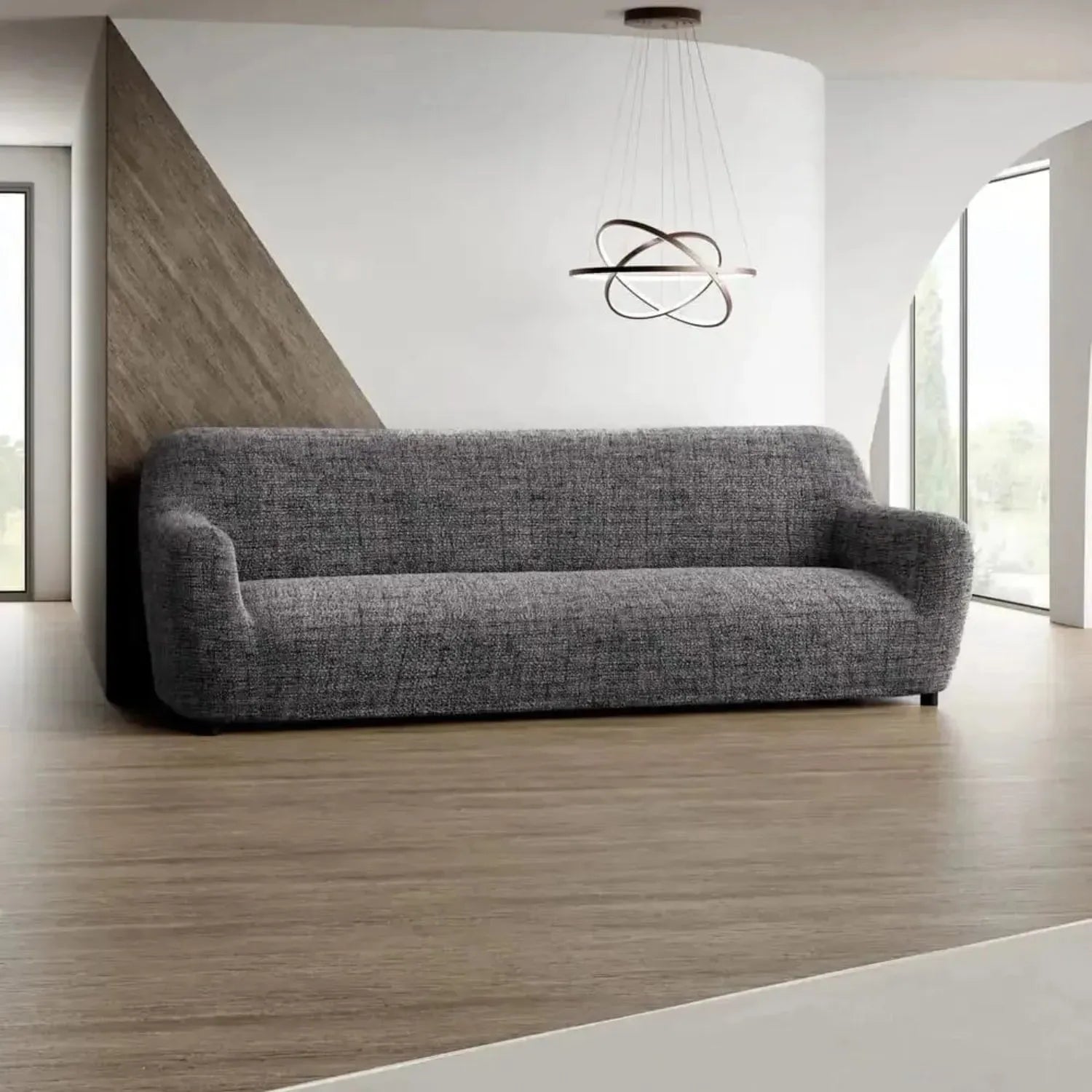 4 Seater Sofa Slipcover - Soft Microfiber Fabric with Stylish Prints - Perfect for Living Room, Family Room & Home Decor