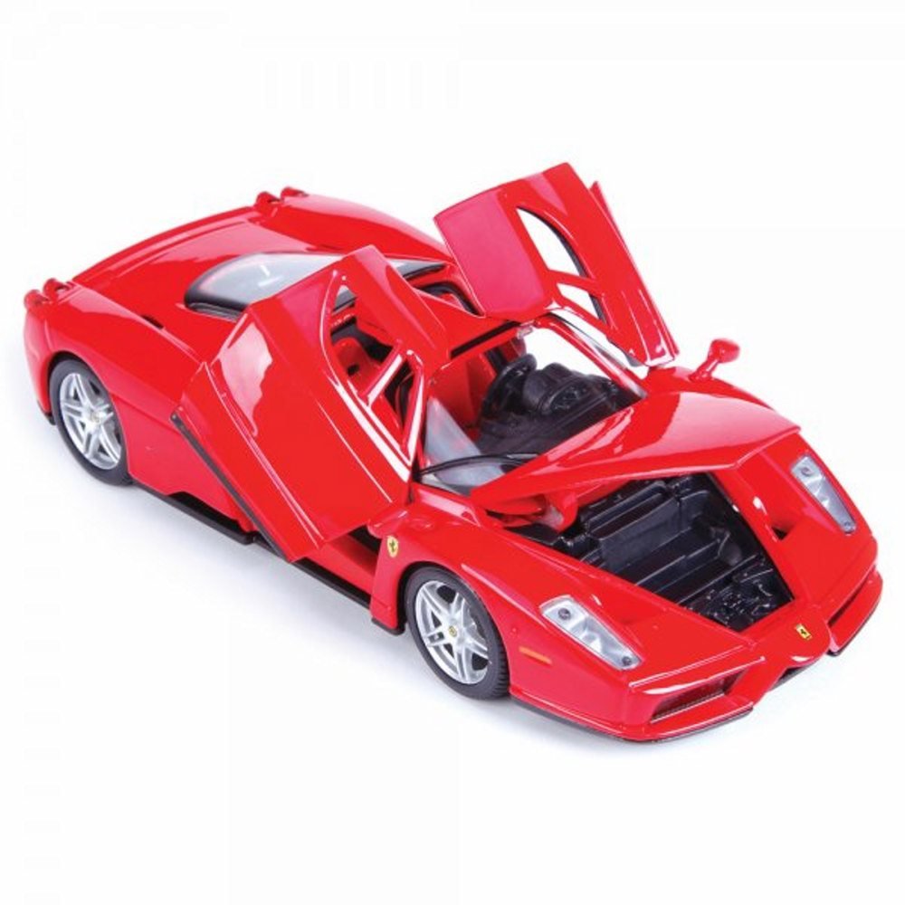 Bburago Ferrari Enzo 1:24 Scale Die-Cast Model Car - Red Sports Car Collectible Toy for Kids & Adults | Perfect for Display, Gifts & Racing Play Scenes