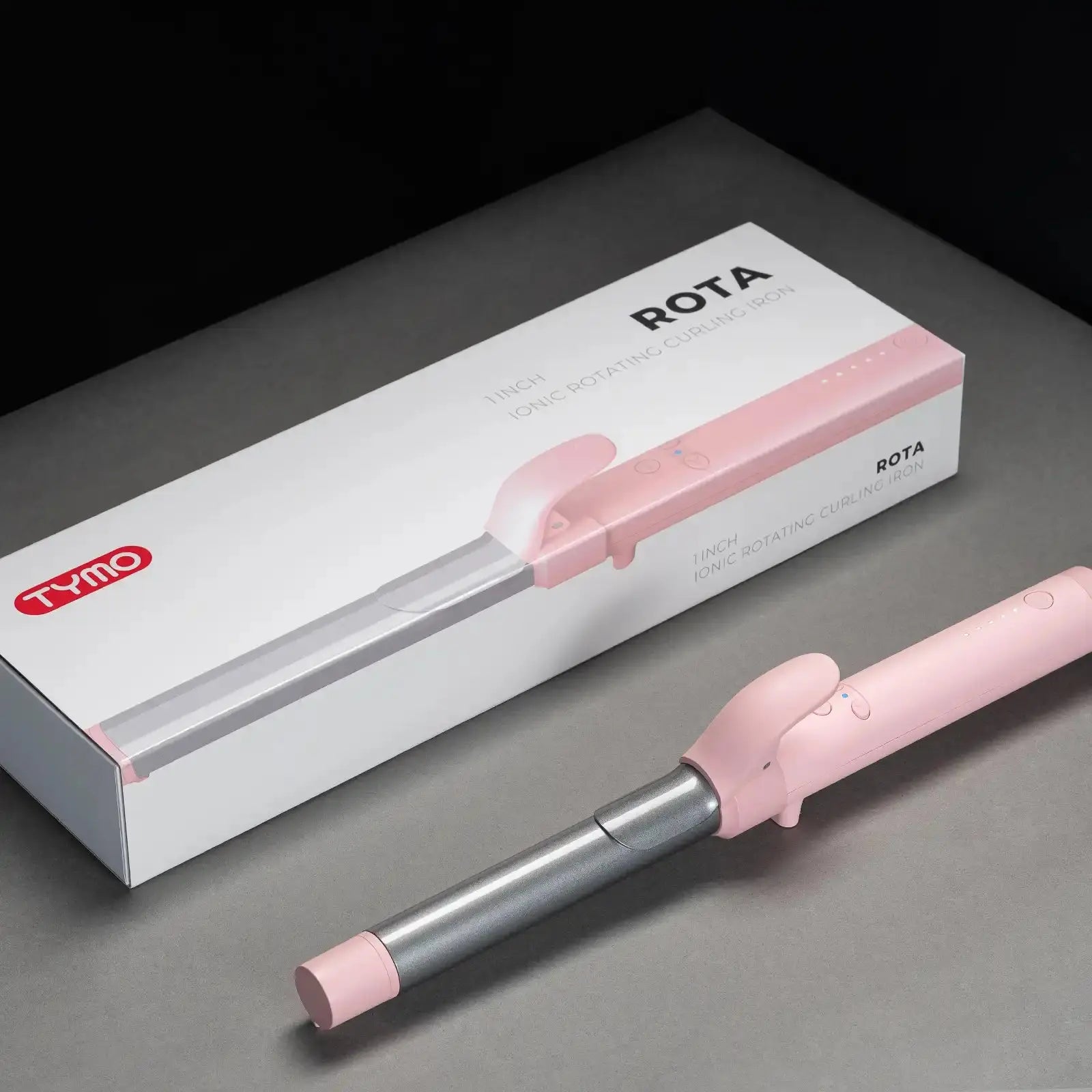 TYMO Rota Pink Hair Straightener Brush - Ionic Ceramic Flat Iron for Smooth & Shiny Hair | Perfect for Home, Travel & Salon Use
