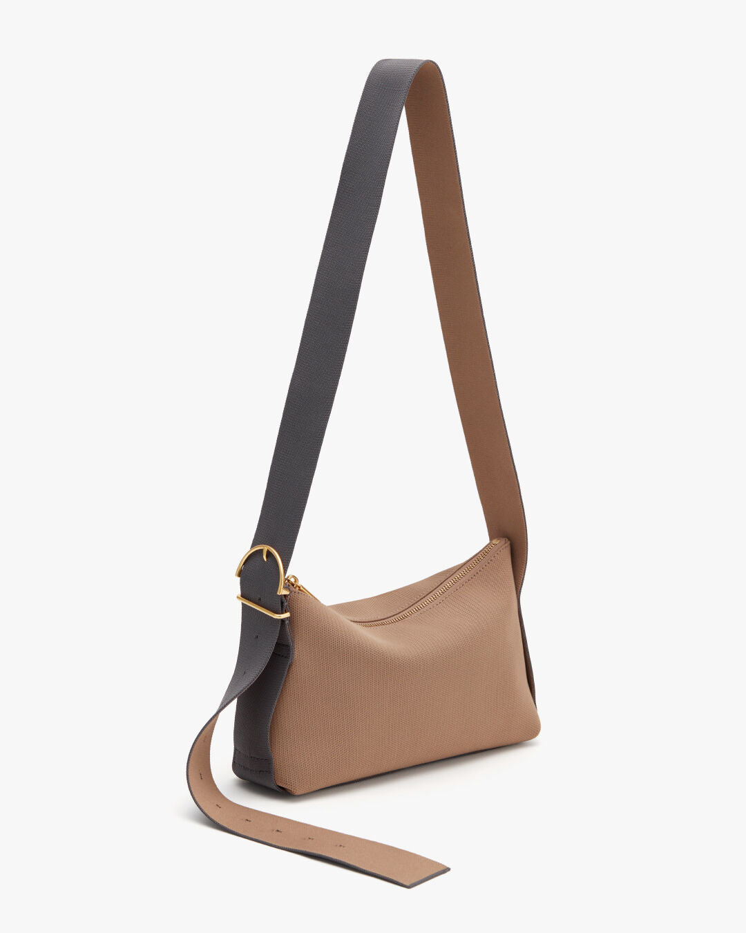 Eco-Friendly Small Recycled Knit Sling Bag with Gold Accents - Perfect for Travel, Shopping & Everyday Use