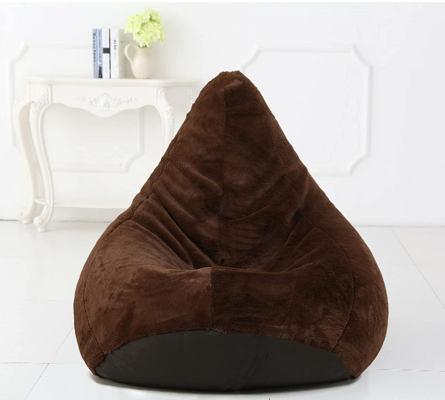 Premium Brown Soft Fur Bean Bag Cover - XXXL Size for Sofa, Couch & Lounge Chair | Ultra-Plush & Luxurious | Perfect for Living Room, Bedroom, Game Room & Dorm Decor