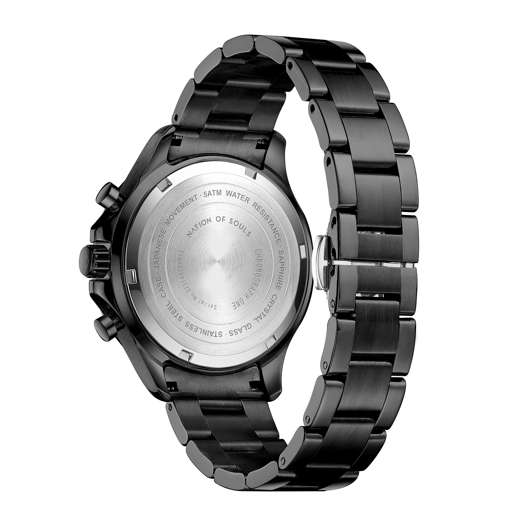 Nation of Souls Chronograph One - British Designed Men's Wrist Watch with 42mm Stainless Steel Case, Analog Dial & 20mm Band - Water Resistant 316L Luxury Watch for Men - Perfect for Business, Casual & Formal Occasions