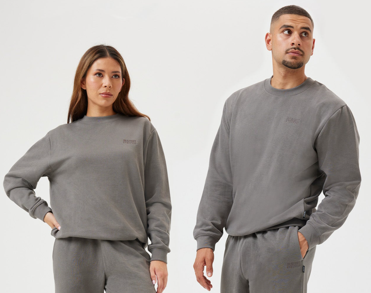 INSPORT Unisex Alaska Slate Crew Sweatshirt - Cozy Fleece Pullover for Men & Women - Perfect for Casual Wear, Outdoor Activities, and Layering in Cold Weather