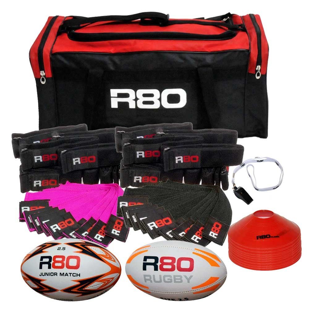 R80 Junior Rippa Rugby Game Sets for 15 Player Teams - Perfect for Youth Rugby Training, School Sports & Team Building Activities