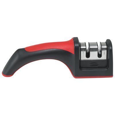 Winco Dual Stage Pull Through Knife Sharpener - Professional Kitchen Tool for Sharpening Dull Knives | Perfect for Home Chefs, Butchers & Outdoor Enthusiasts