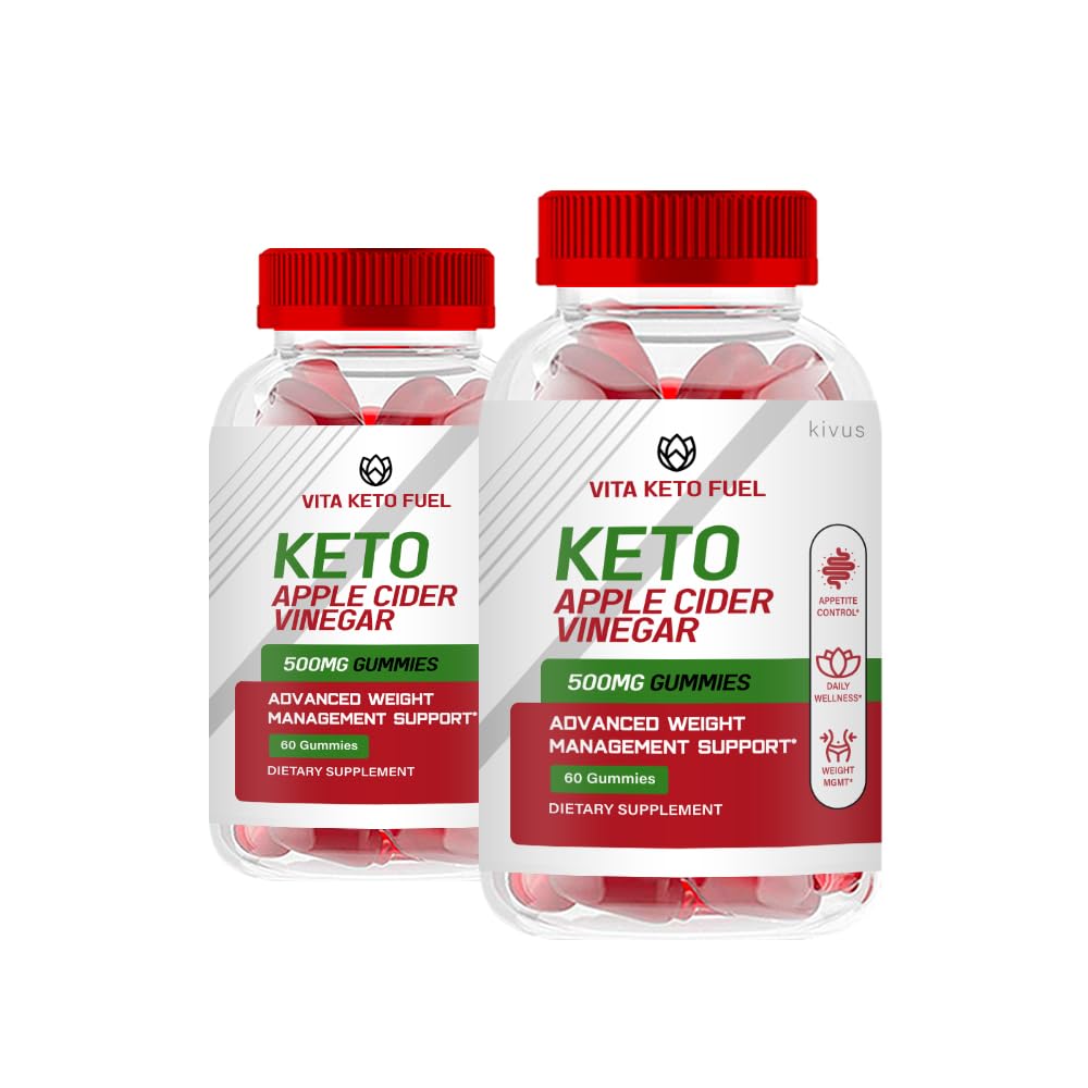 Vita Keto Fuel Apple Cider Vinegar Gummies - 2 Pack (120 Count) | Keto Diet Supplements for Weight Loss & Energy Boost | Perfect for On-the-Go Keto Lifestyle & Carb Management