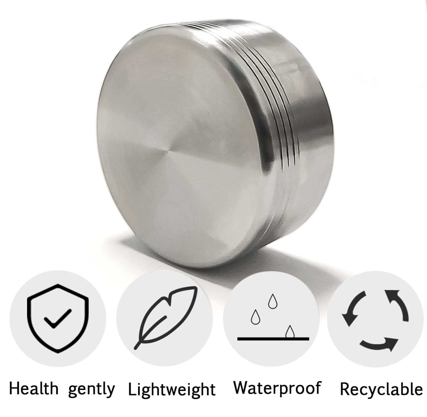 Premium Titanium Waterproof Pill Case - Compact EDC Emergency Capsule Holder, Durable Metal Storage Box for Camping, Hiking & Travel (Silver) - Perfect for Outdoor Adventures & Daily Medication Organization