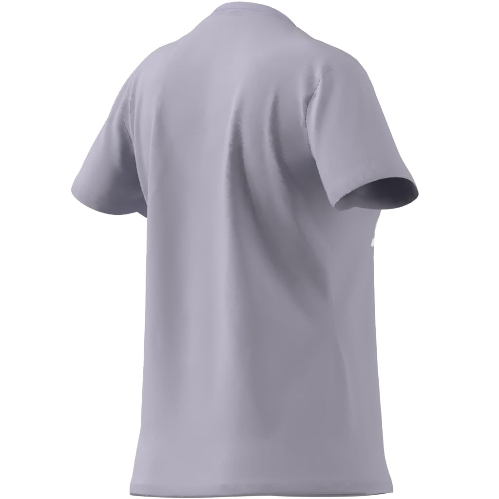 adidas Women's Essential Logo Loungewear T-Shirt - Soft Cotton Comfort for Casual Wear, Home Relaxation & Athleisure Outfits