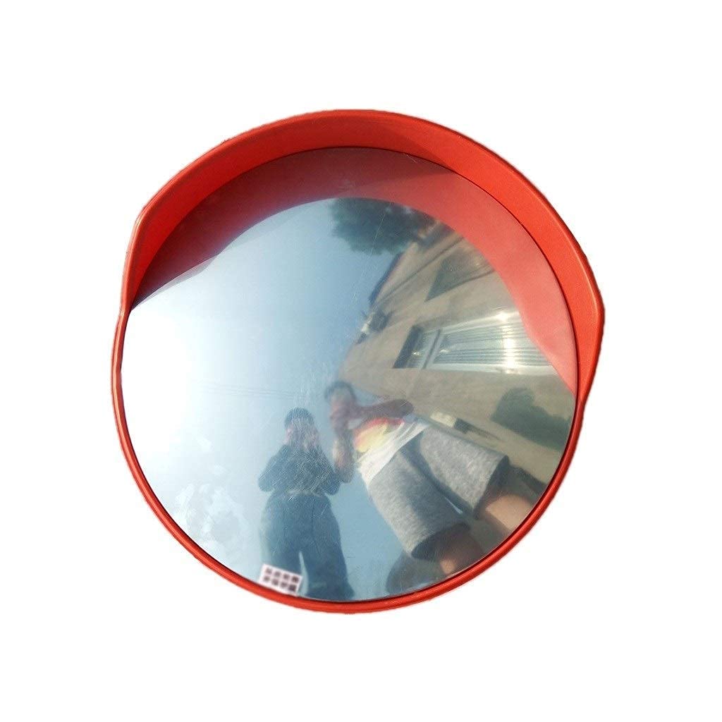 55CM Convex Traffic Safety Mirror - Wide Angle Security Mirror with Rainproof & Sun Shade Protection, 30-120CM Adjustable Rotation for Driveways, Parking Lots & Blind Spots