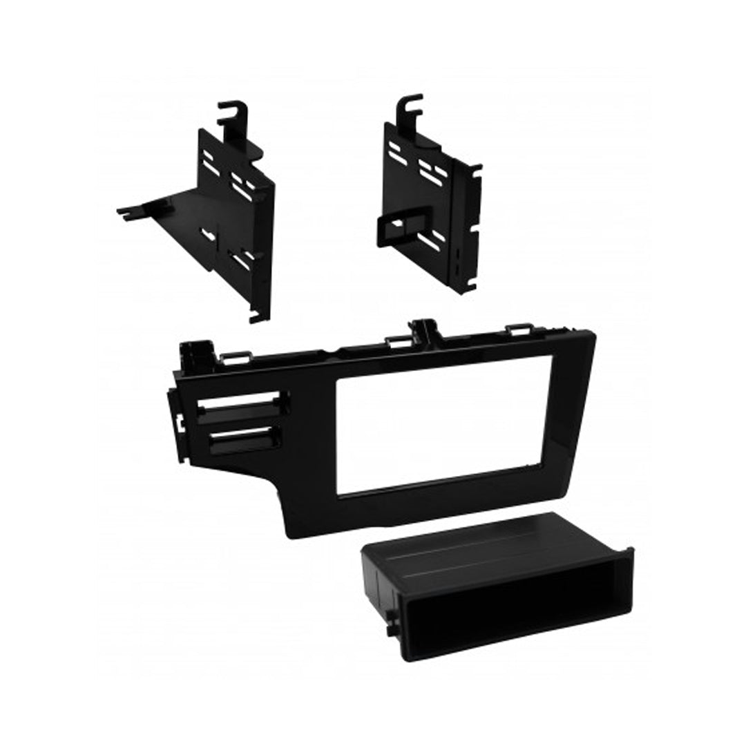 2015-2017 Honda Fit Car Stereo - HONK850GB Single/Double DIN Head Unit with Gloss Black Finish & Storage Pocket - Perfect for Upgrading Audio System & Hands-Free Calling While Driving