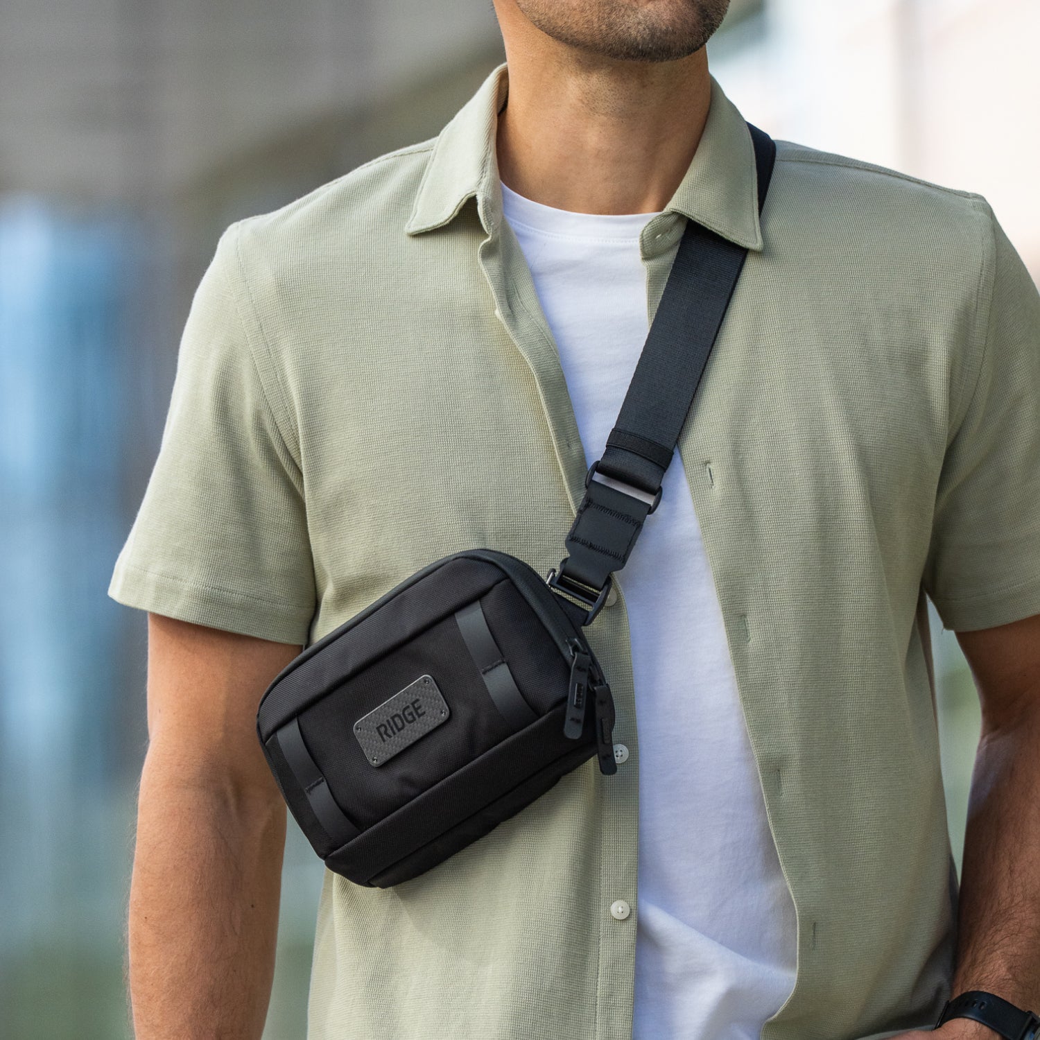 Commuter Sling Bag Royal Black - Lightweight Crossbody Bag for Men & Women - Perfect for Travel, Work & Everyday Use