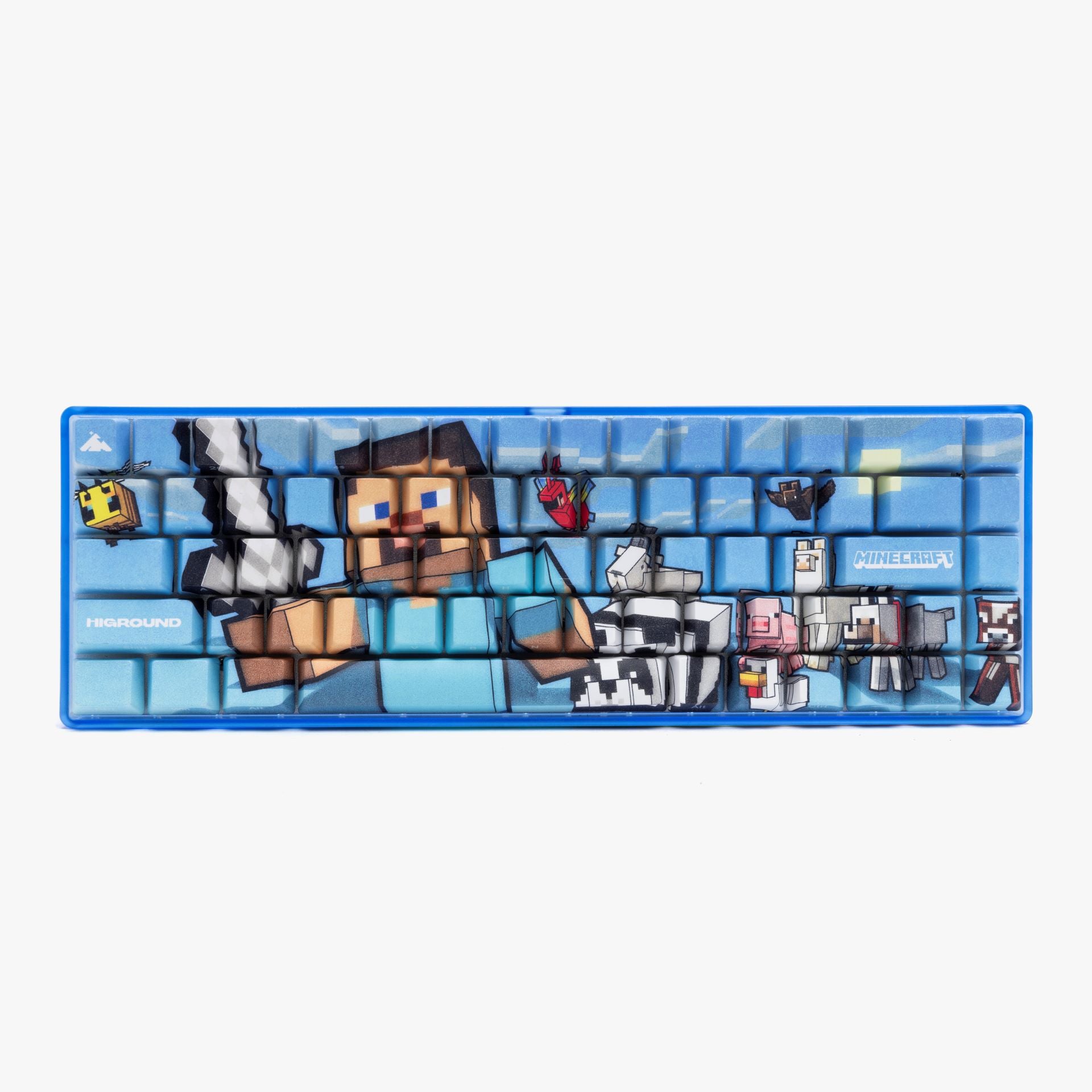 HG x Minecraft Basecamp 65HE Mechanical Gaming Keyboard - Steve & Animals Theme - Custom RGB Backlit, Hot-Swappable Switches for PC/Mac Gamers - Perfect for Minecraft Gaming & Streamer Setups