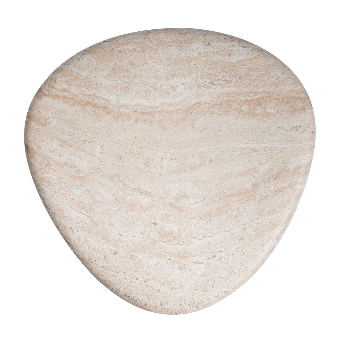 Azzurra Side Table - Travertine Finish - Modern End Table for Living Room, Bedroom & Office - Stylish Accent Table for Home Decor