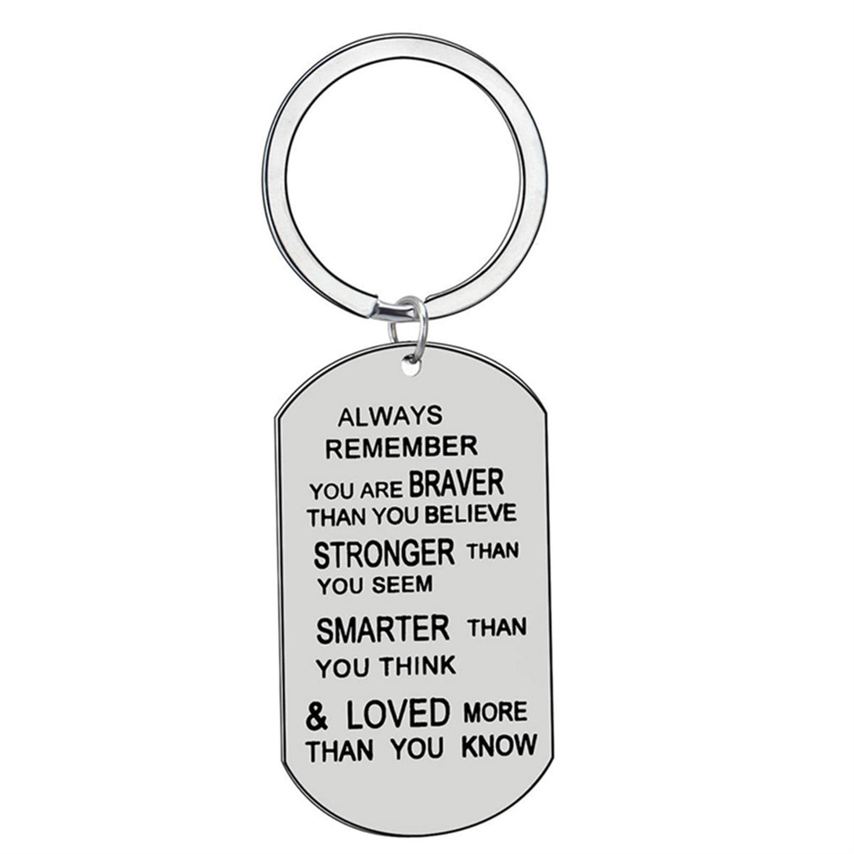 Brave Inspirational Keychain - Motivational Graduation Gift for Women & Men, Keyring Bag Accessory - Perfect for Graduation, Birthday, Friendship & Daily Encouragement