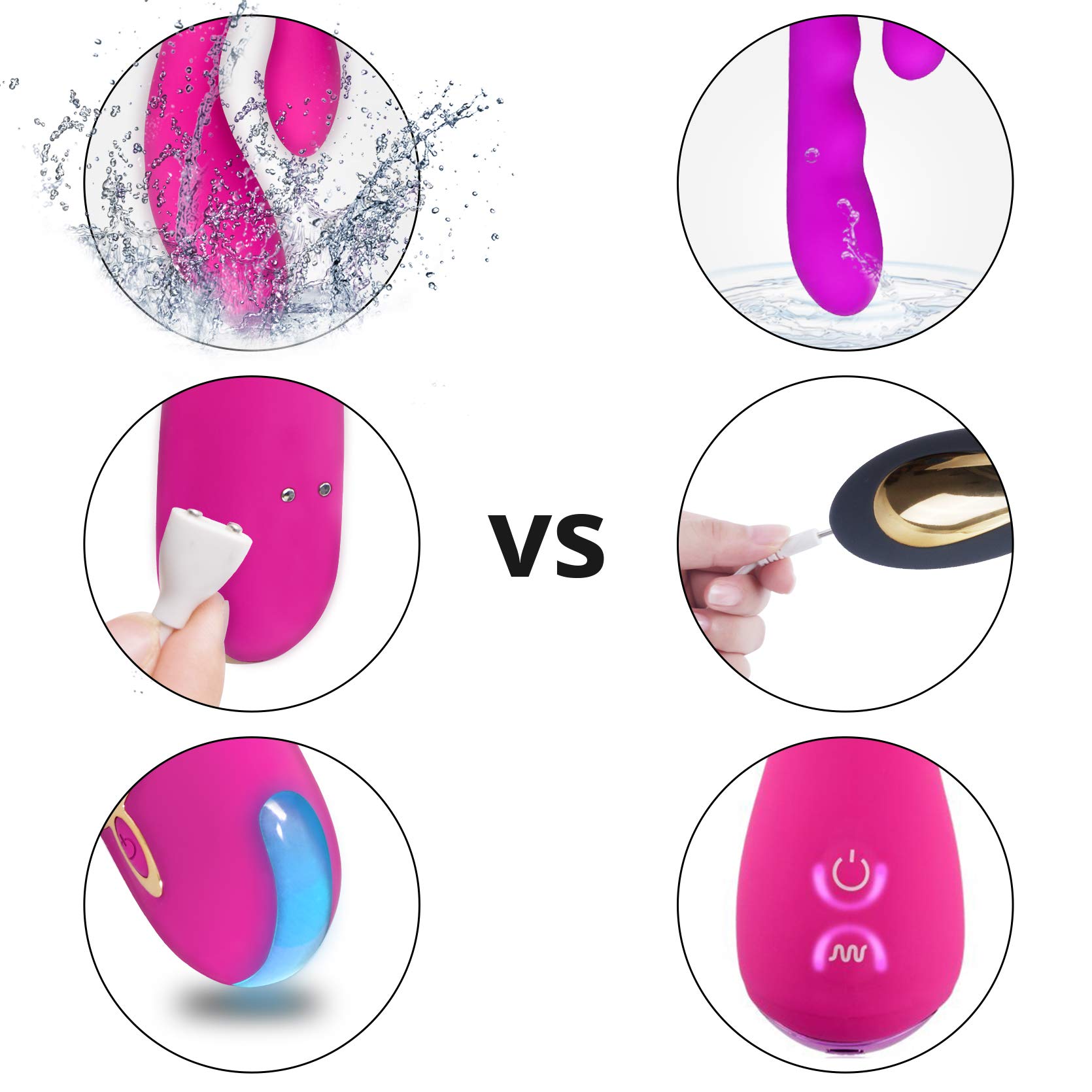 Upgraded Rabbit G-spot Vibrator - Waterproof Rechargeable Clitoral & Vaginal Stimulator for Women & Couples | Perfect for Solo Play, Foreplay & Couples Intimacy