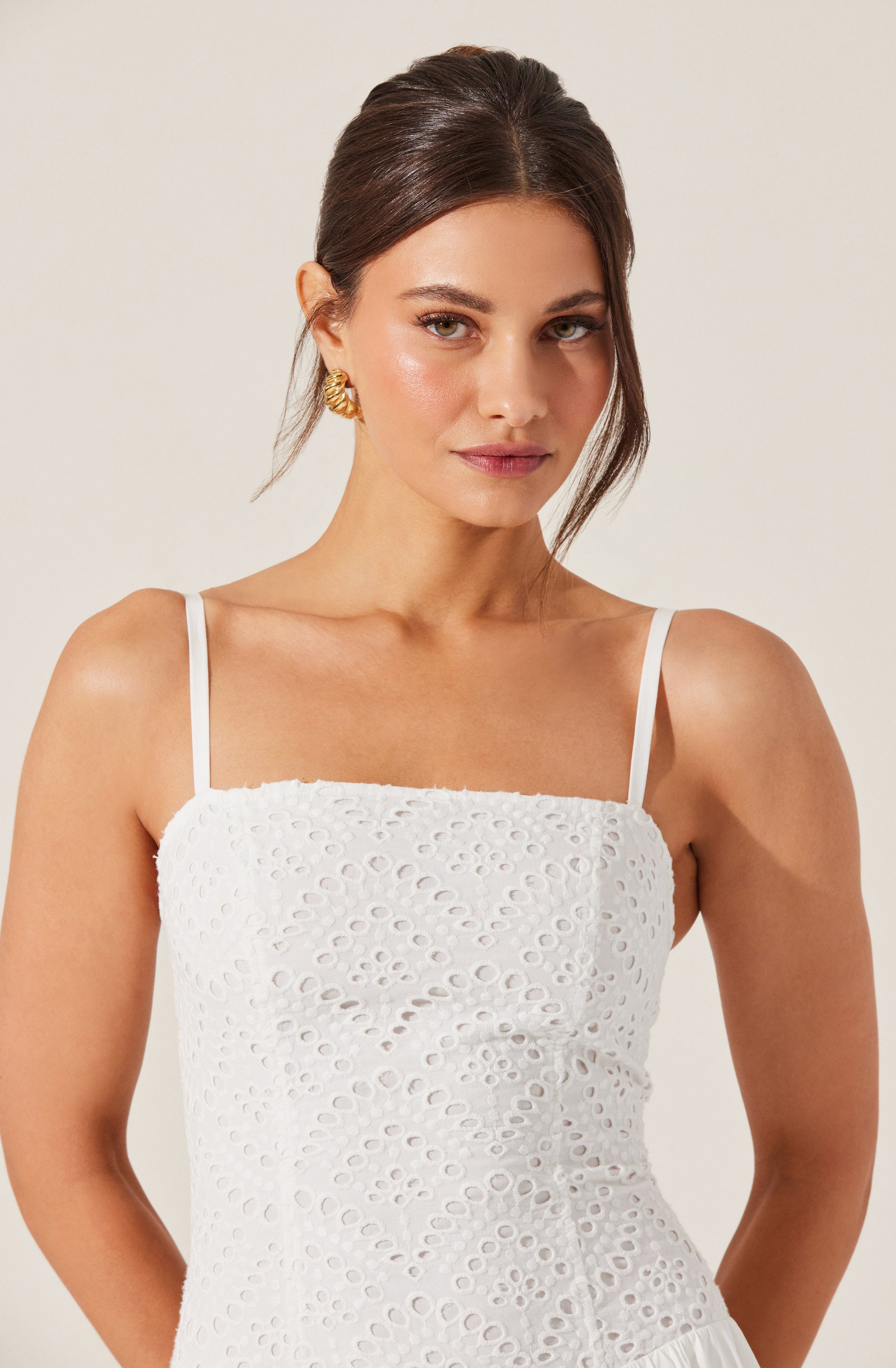 Nathalia Eyelet Midi Dress - Floral Lace Summer Dress for Women, Boho Chic Casual & Party Wear, Perfect for Beach Vacations & Date Nights