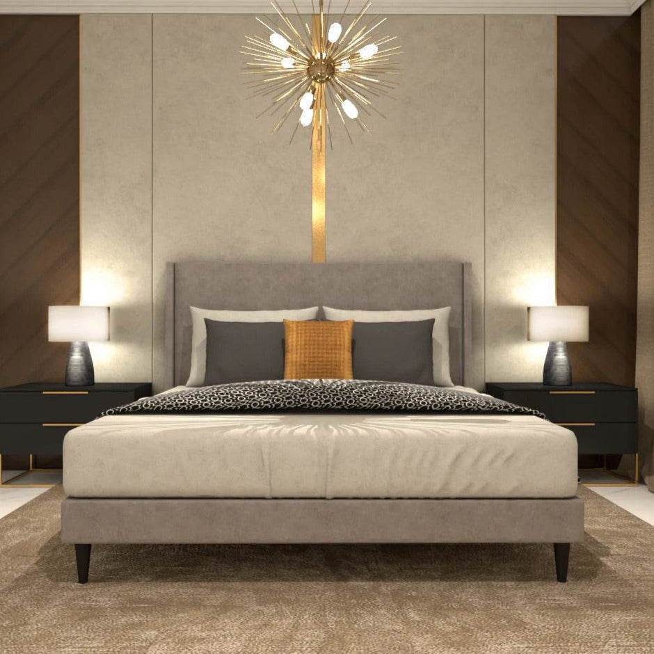 Euler Fabric Bed Frame - Queen Size, Sturdy & Quiet Platform Bed with Wooden Slats, Pet-Friendly Upholstered Fabric, Easy Assembly - Perfect for Modern Bedrooms, Guest Rooms & Pet Owners
